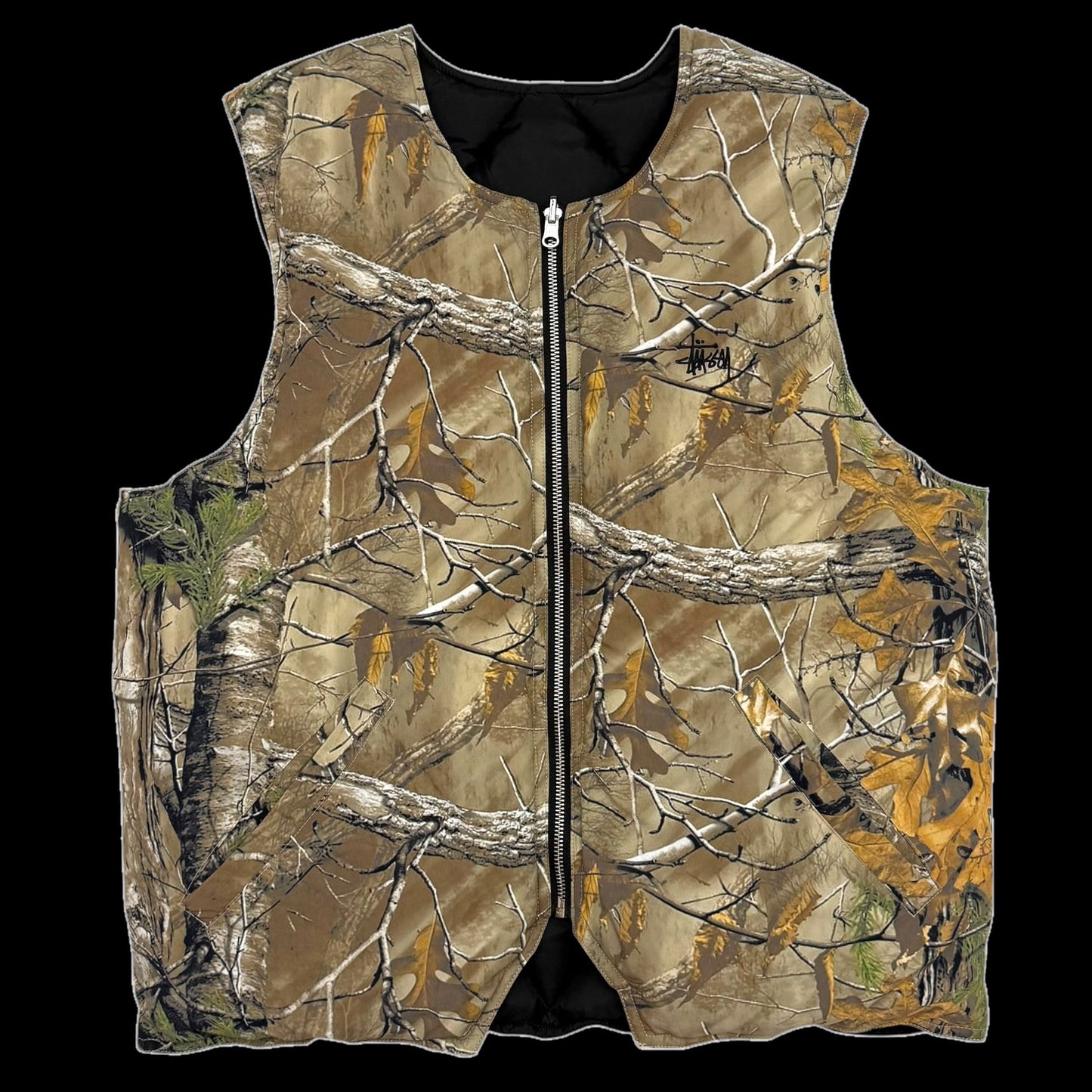 Stussy Real Tree Reversible Quilted Vest (Size S)