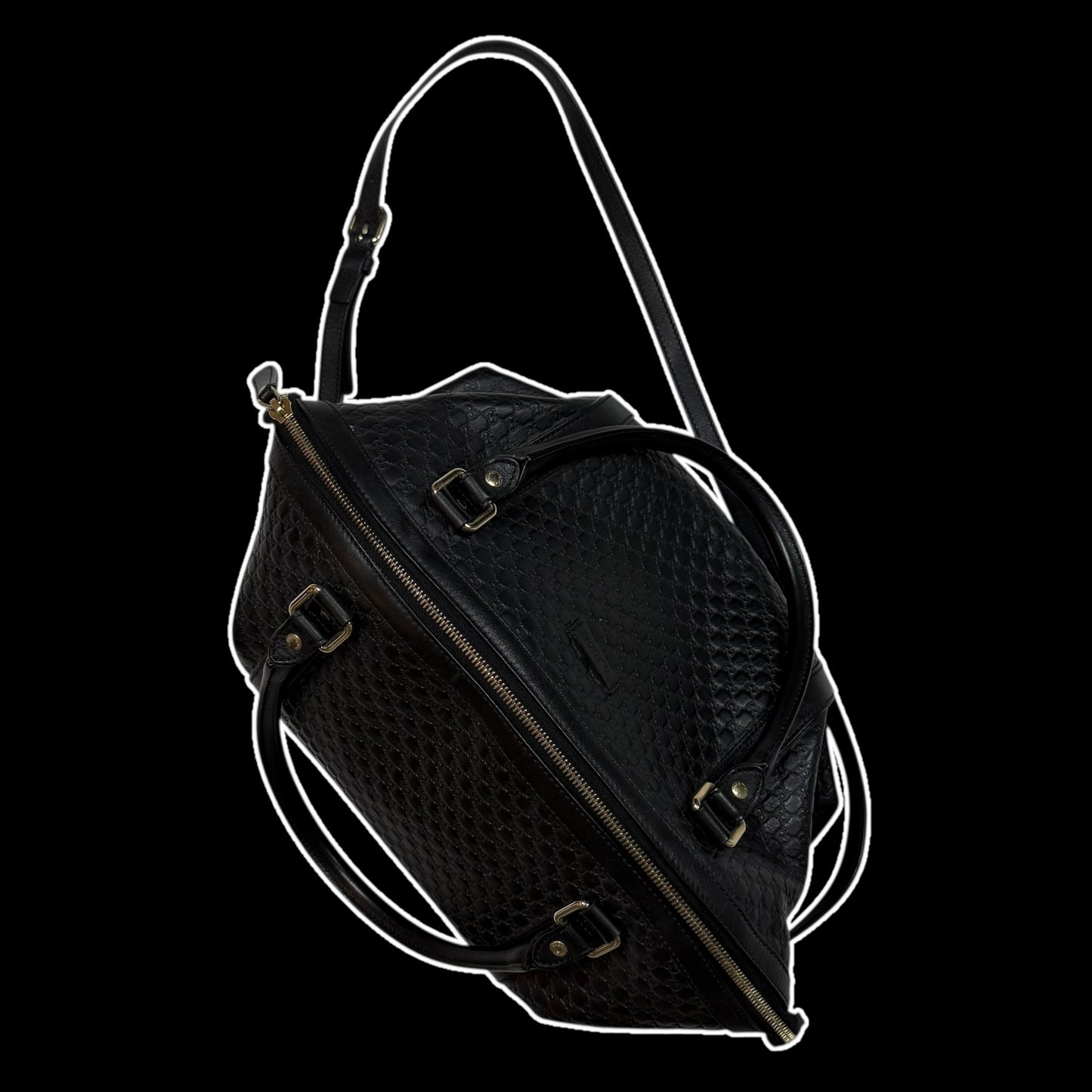 Gucci Microguccissima Large Dome Leather Bag Black