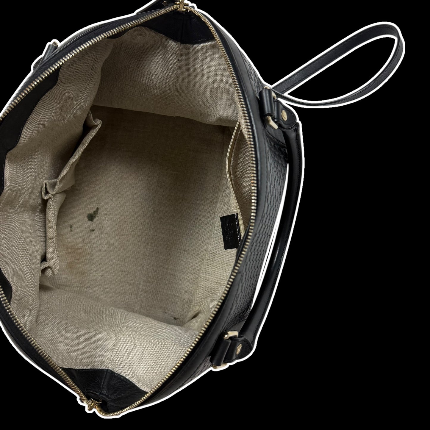 Gucci Microguccissima Large Dome Leather Bag Black