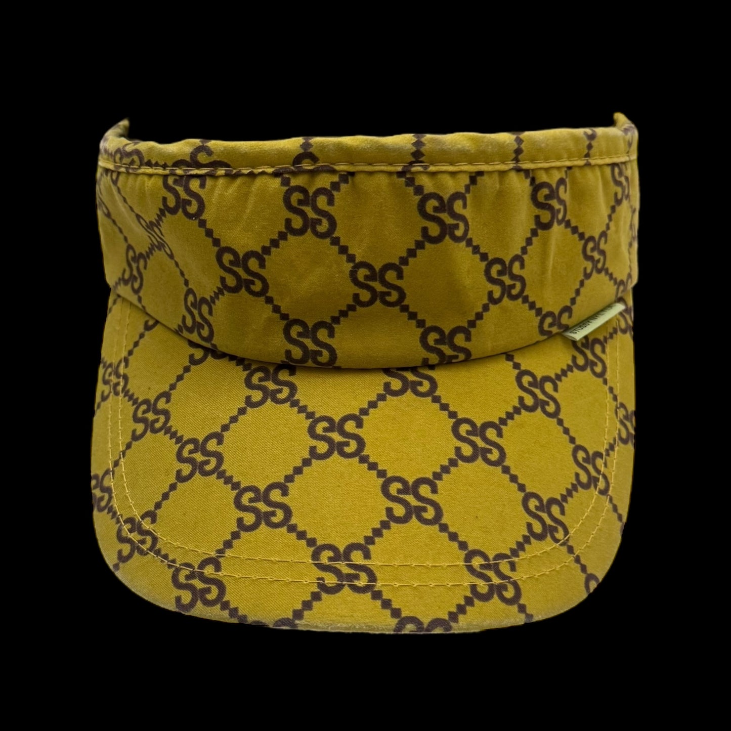 Stussy Vintage 2001 ‘Stucci’ Monogram Visor Yellow