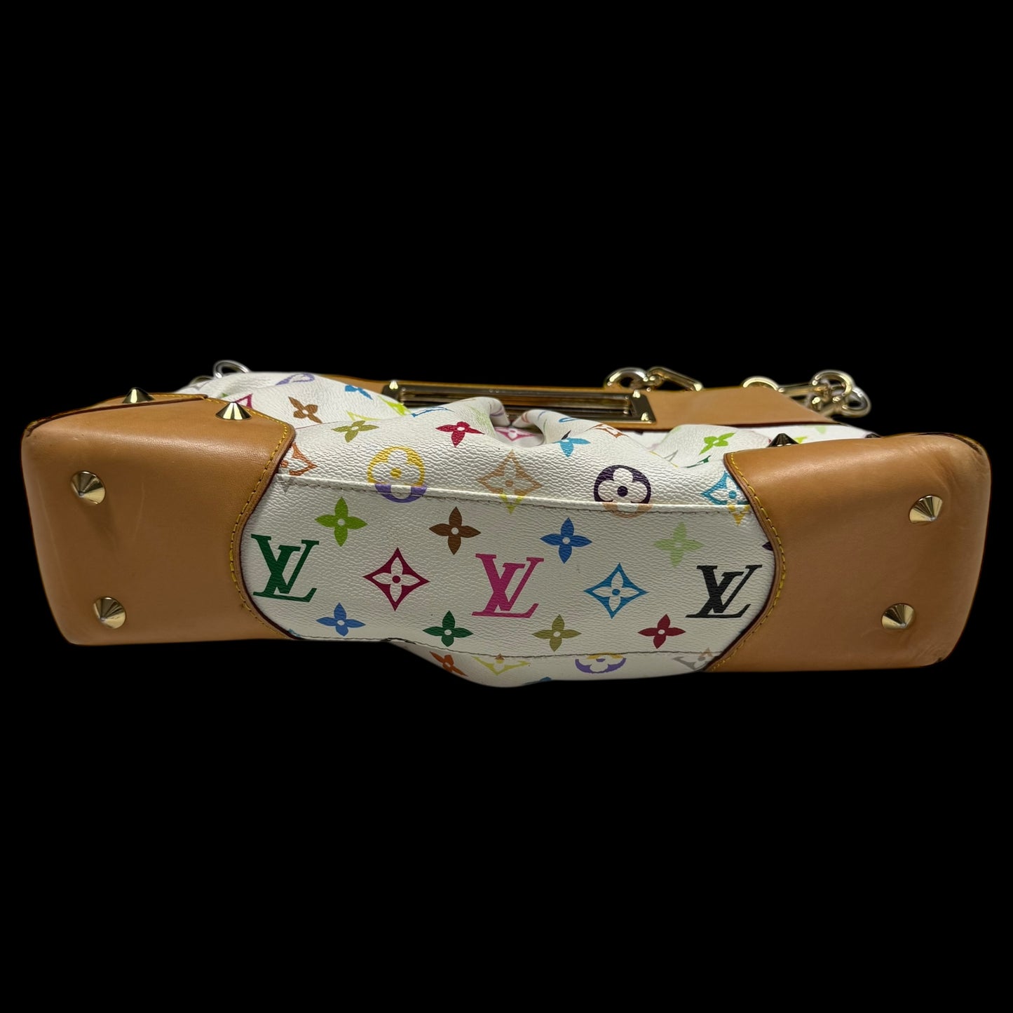 Louis Vuitton Judy Murakami Monogram Leather Bag White