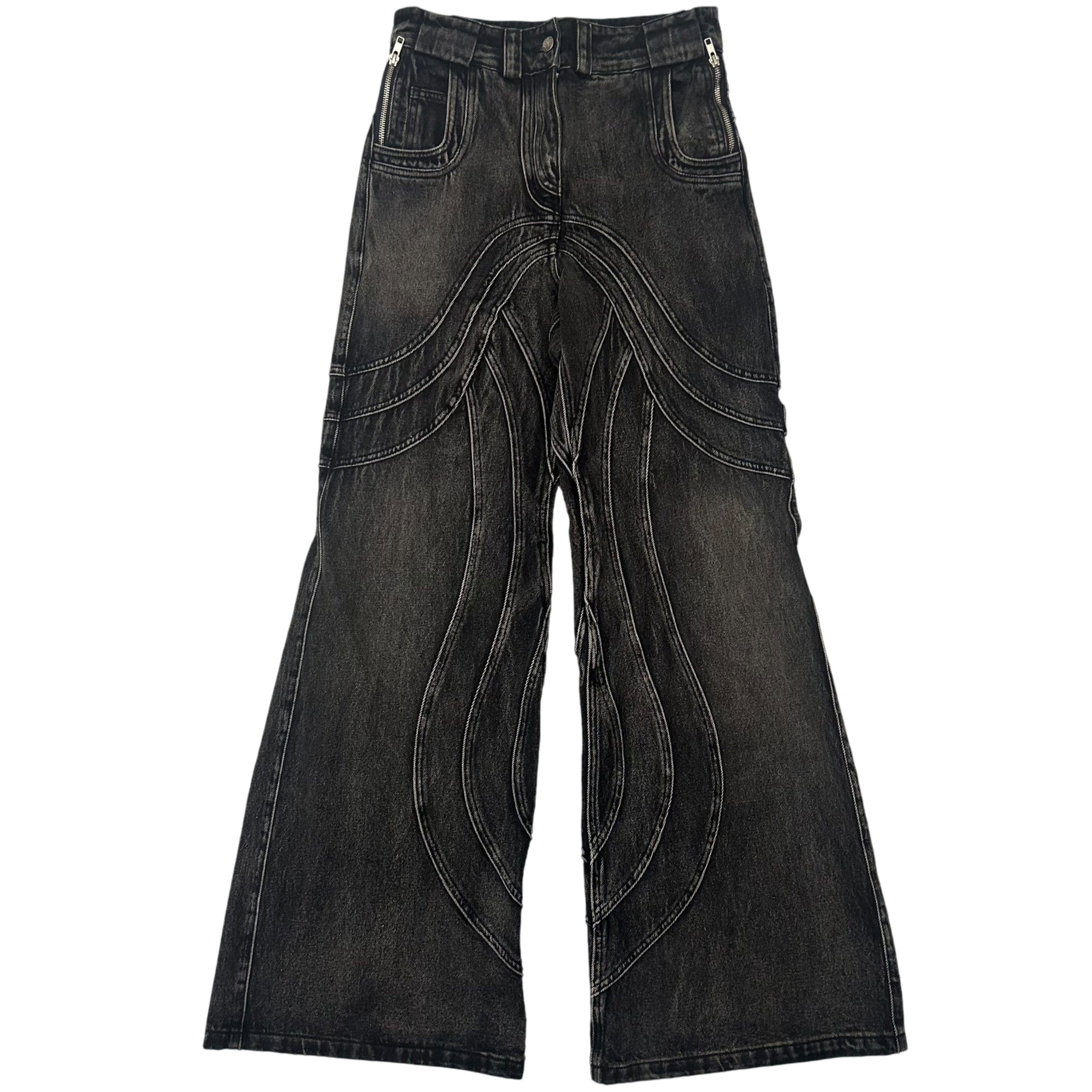 NO/FAITH STUDIOS Heavy Wave Jeans Black (Size S) – Zenno Archive