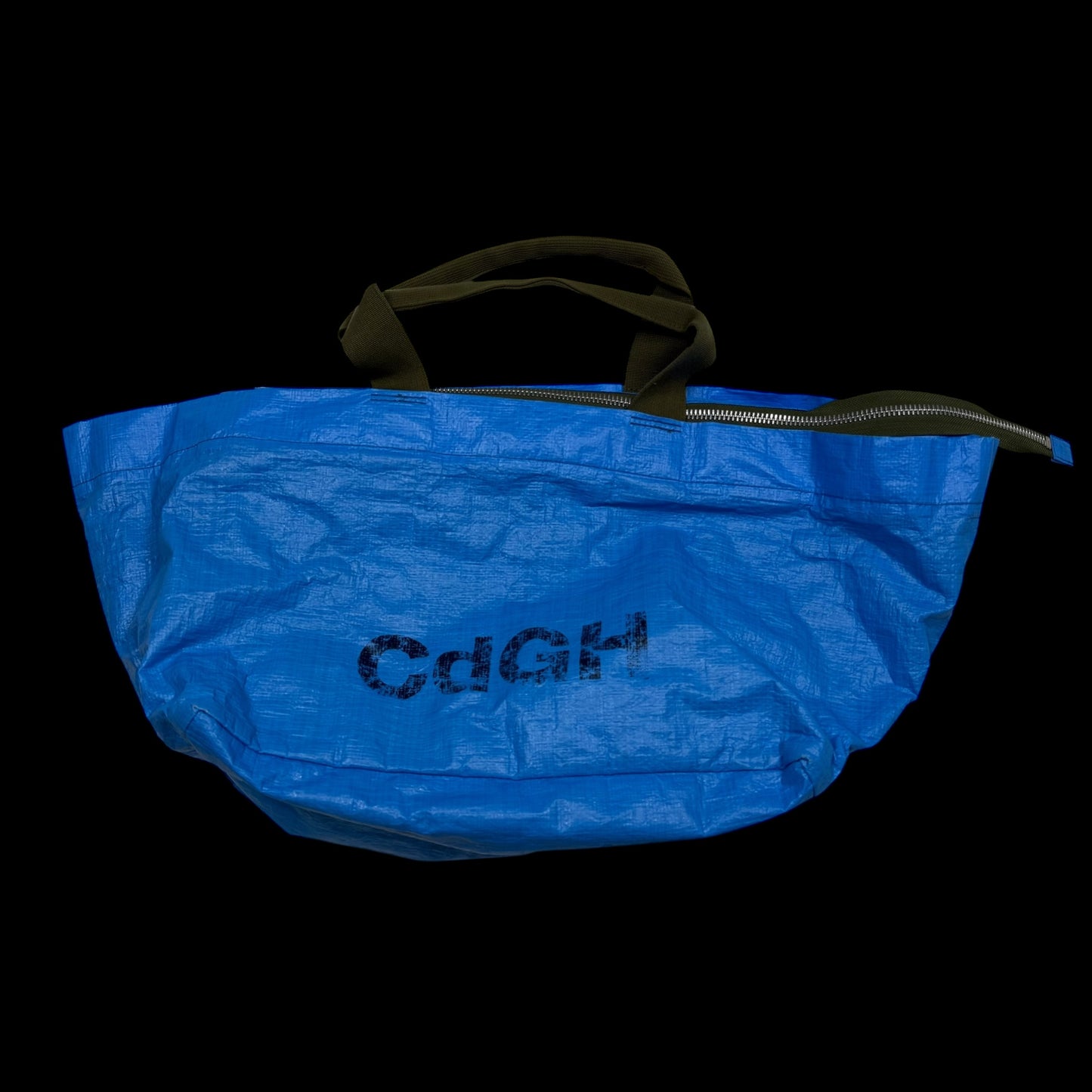 Comme des Garçons Homme Oversized Logo Tote Bag Blue