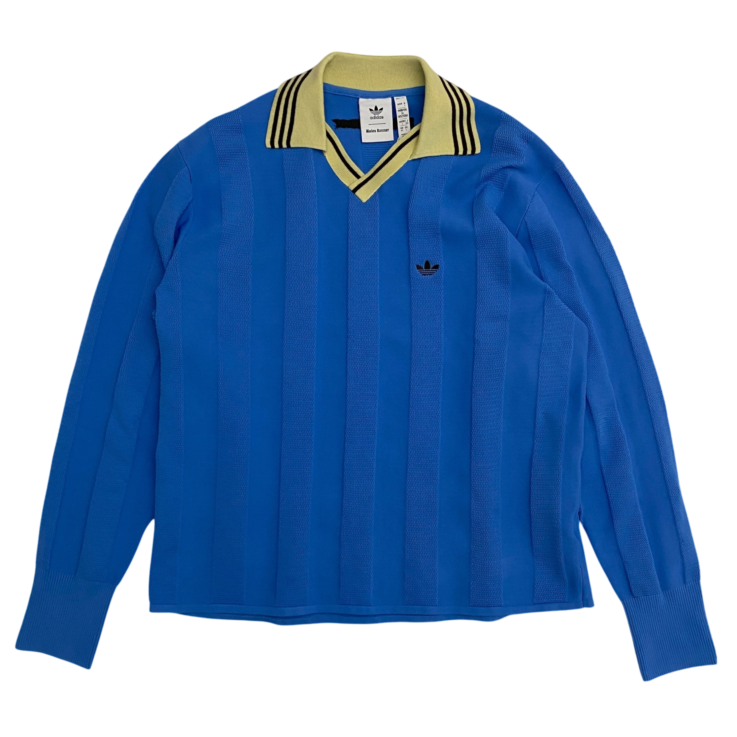 Adidas x Wales Bonner Knit Long Sleeve Football Shirt Blue / Cream 