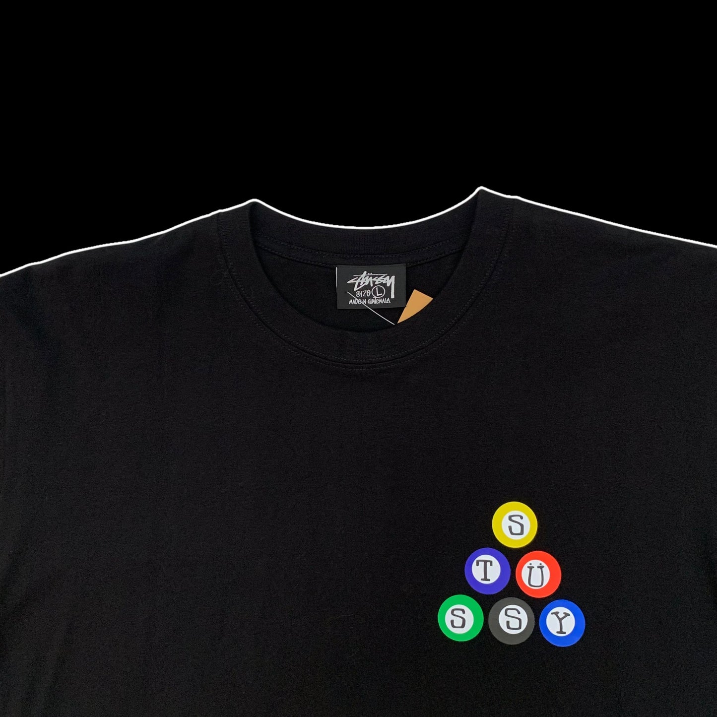Stussy Billiards Pyramid T-Shirt Black (Fits M-L)