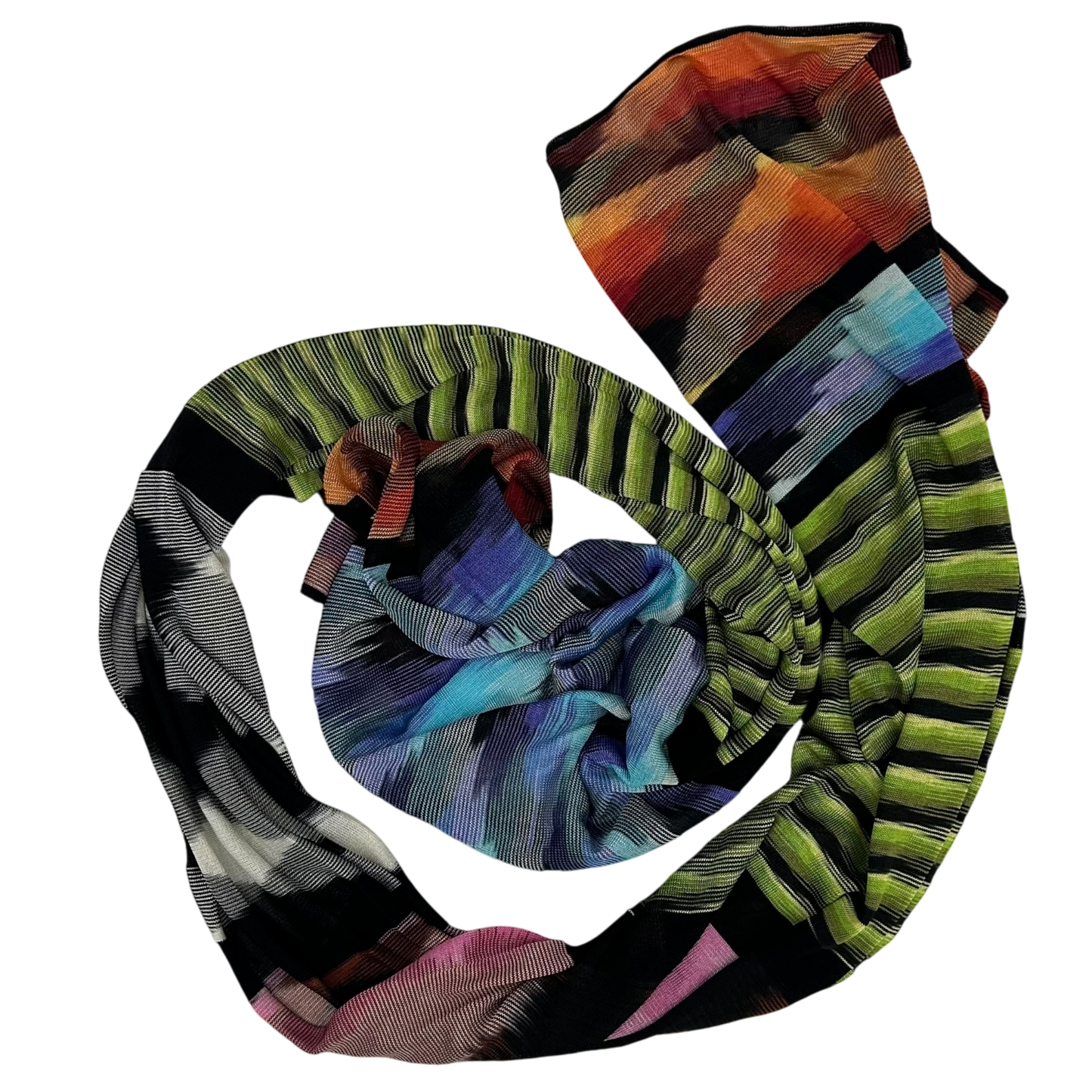 Missoni Vintage Metallic Threaded Knitted Scarf