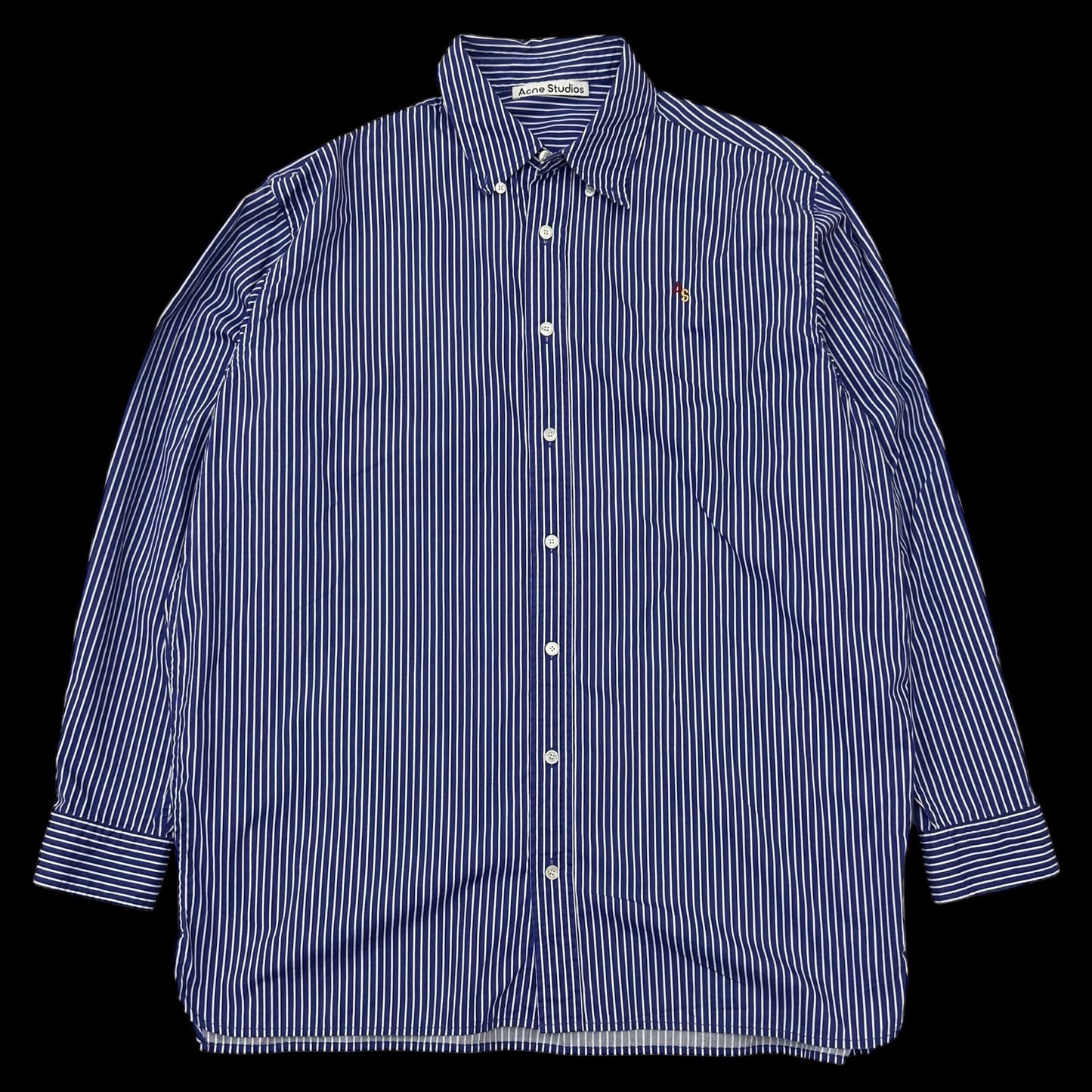 Acne Studios Spartan Stripe Button Down Shirt Blue (Size XXL)