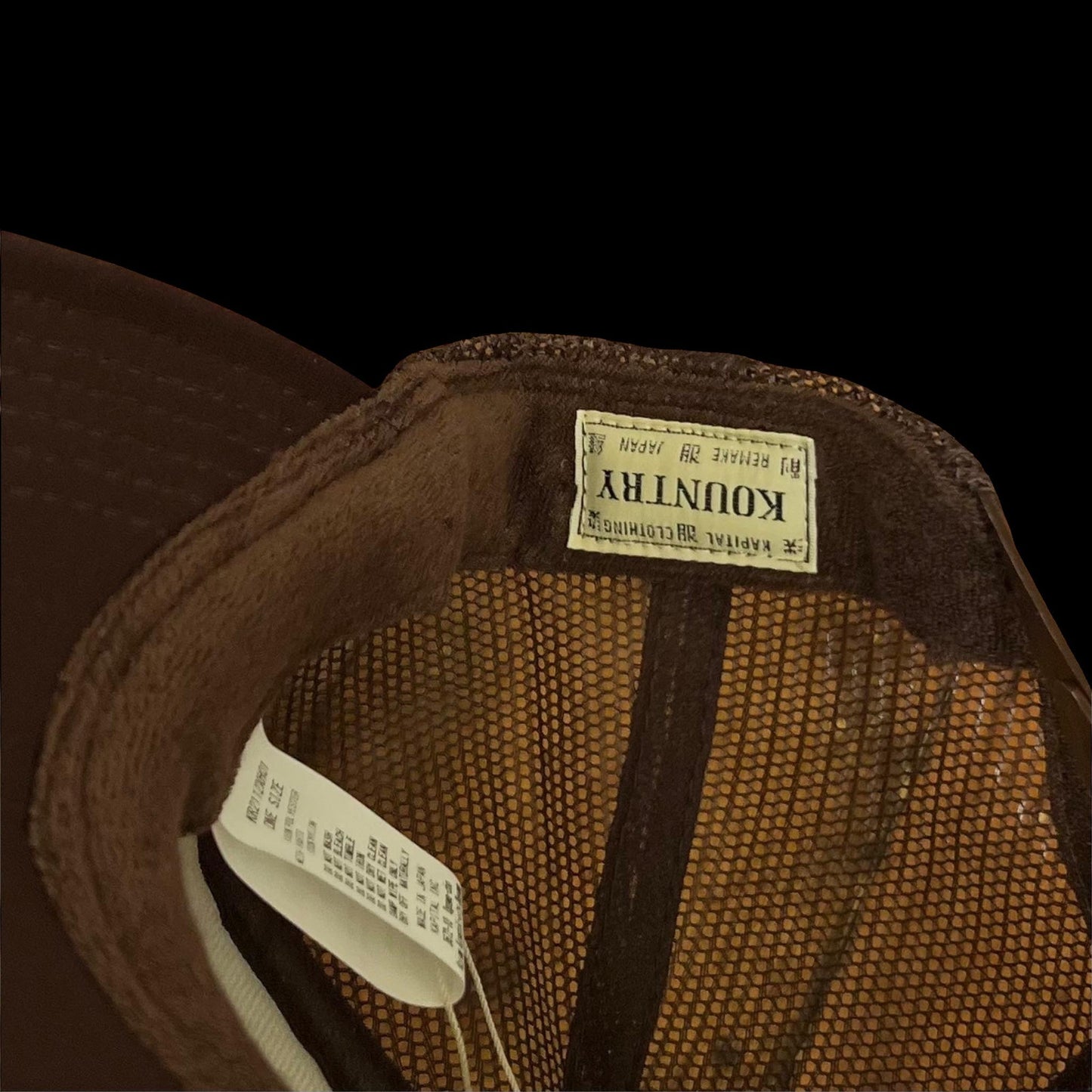 Kapital 'Century Denim' Trucker Cap Cream / Brown
