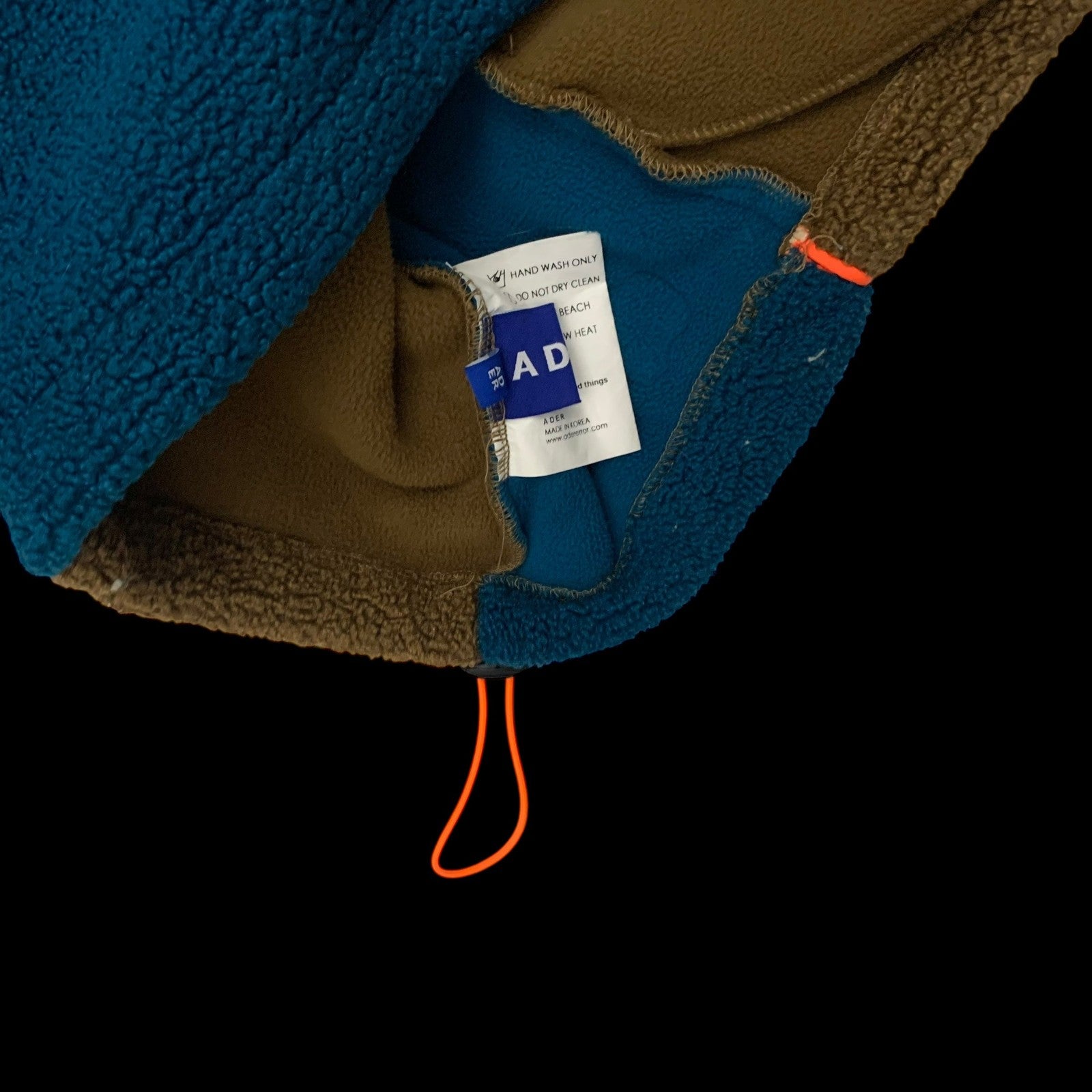 Ader Error Victo Fleece Jacket Brown / Blue (Fits L-XL)