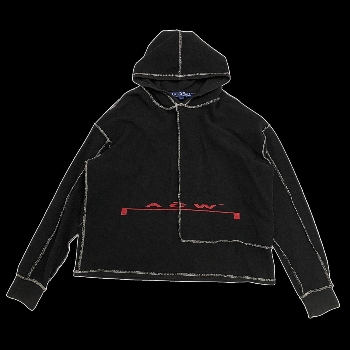 A-COLD-WALL Reverse Stitch Hoodie Black (Size XL)