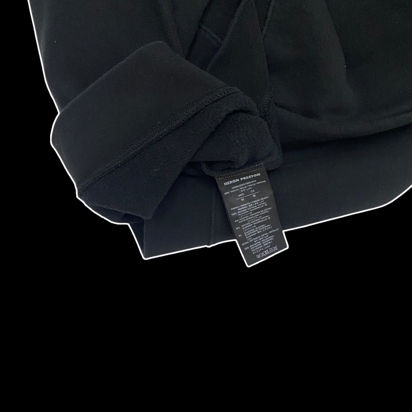 Heron Preston White HeronCrewneck Sweatshirt Black (fits L-XL)
