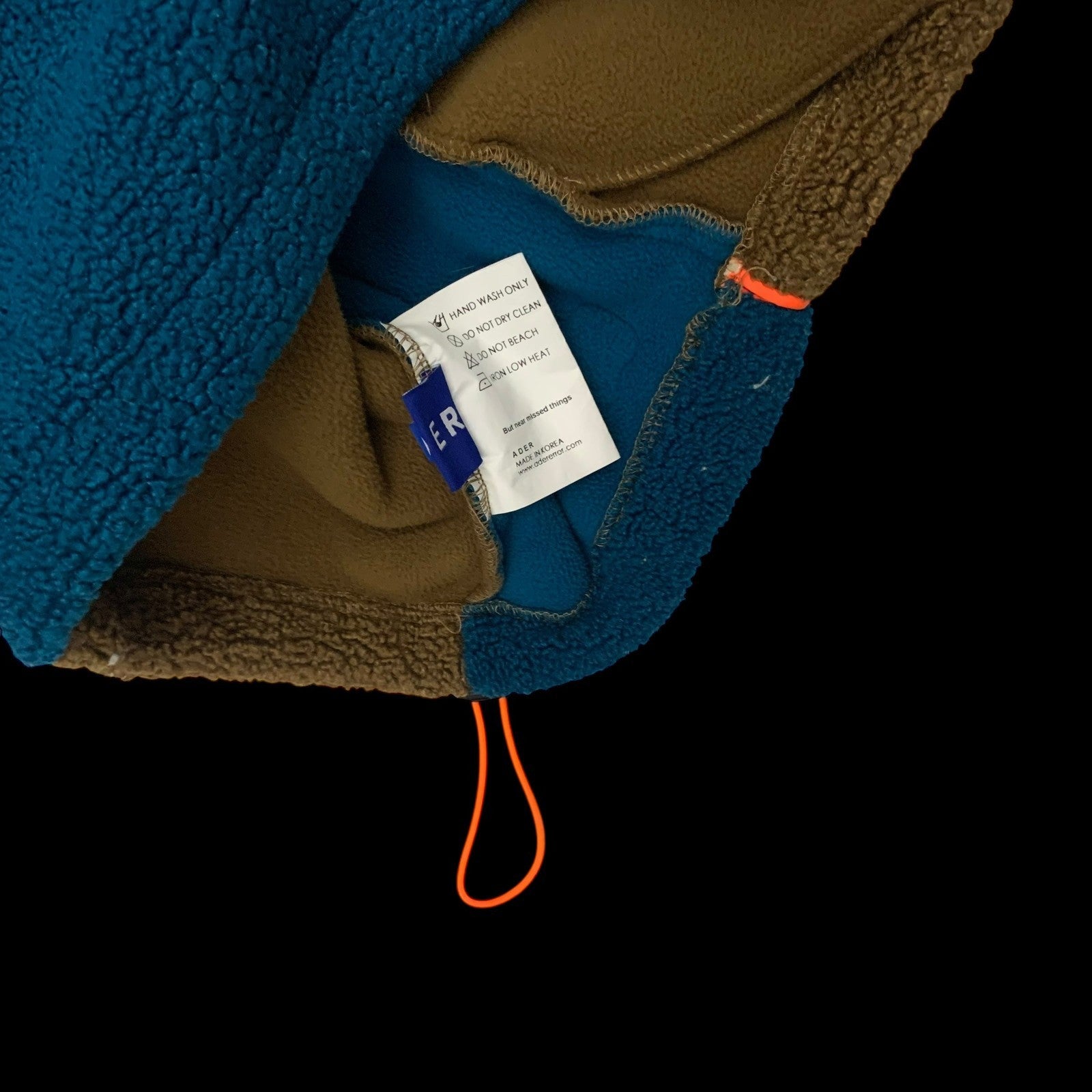 Ader Error Victo Fleece Jacket Brown / Blue (Fits L-XL)
