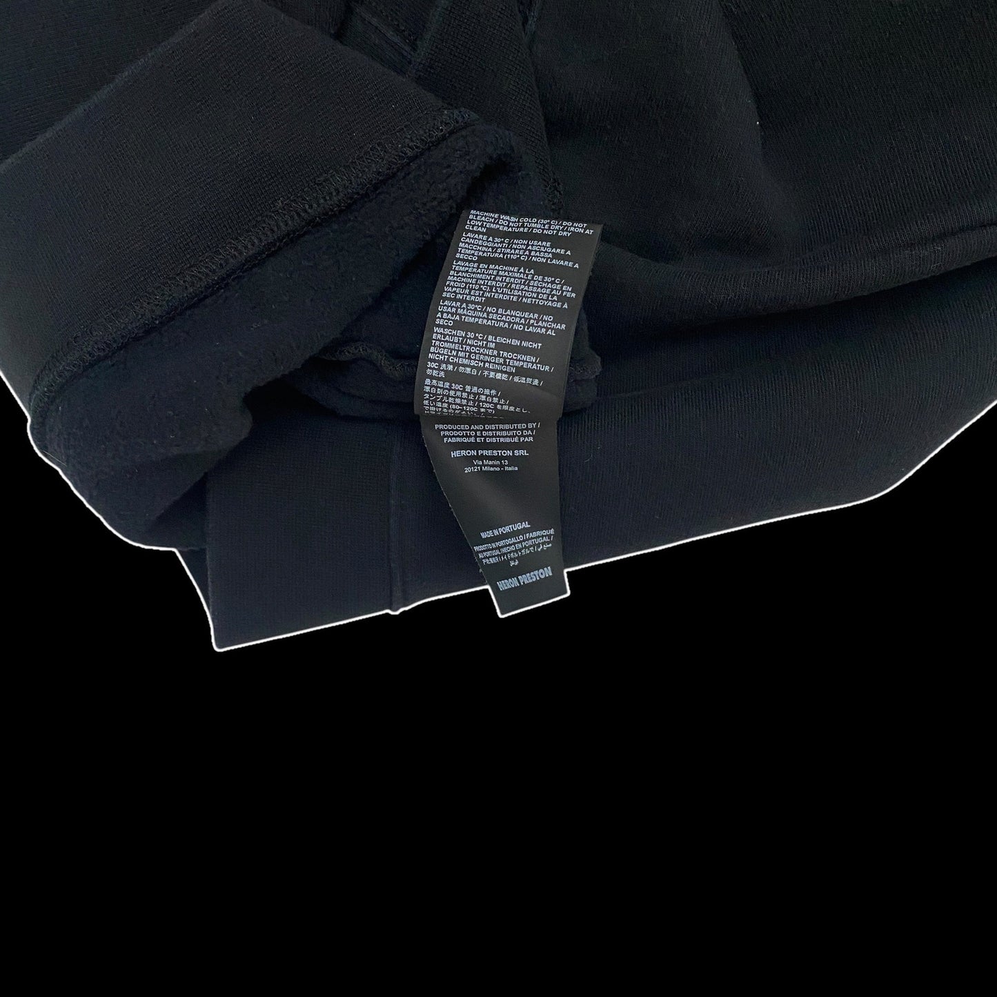 Heron Preston White HeronCrewneck Sweatshirt Black (fits L-XL)
