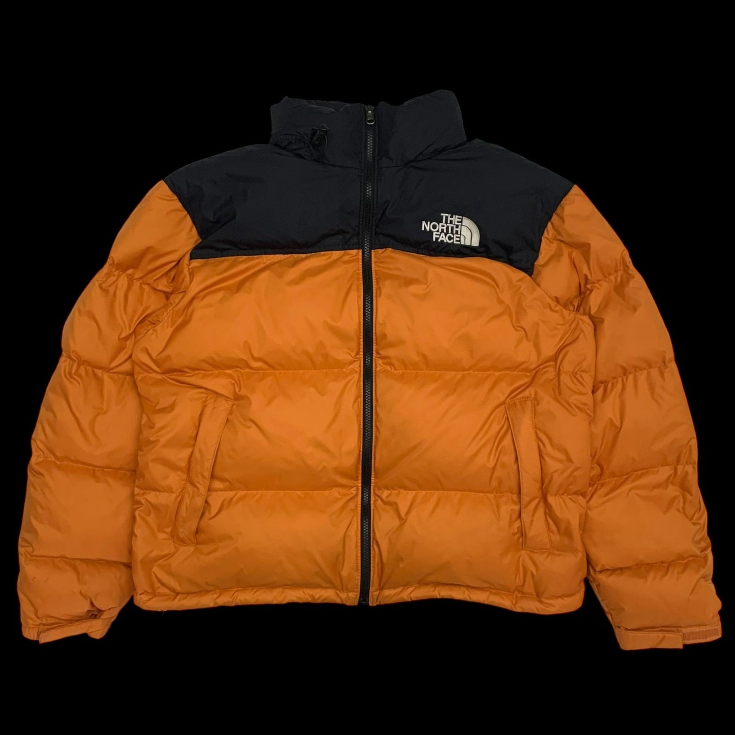 The North Face 1996 Retro Nuptse 700 Down Puffer Jacket Black/Orange (Size L)