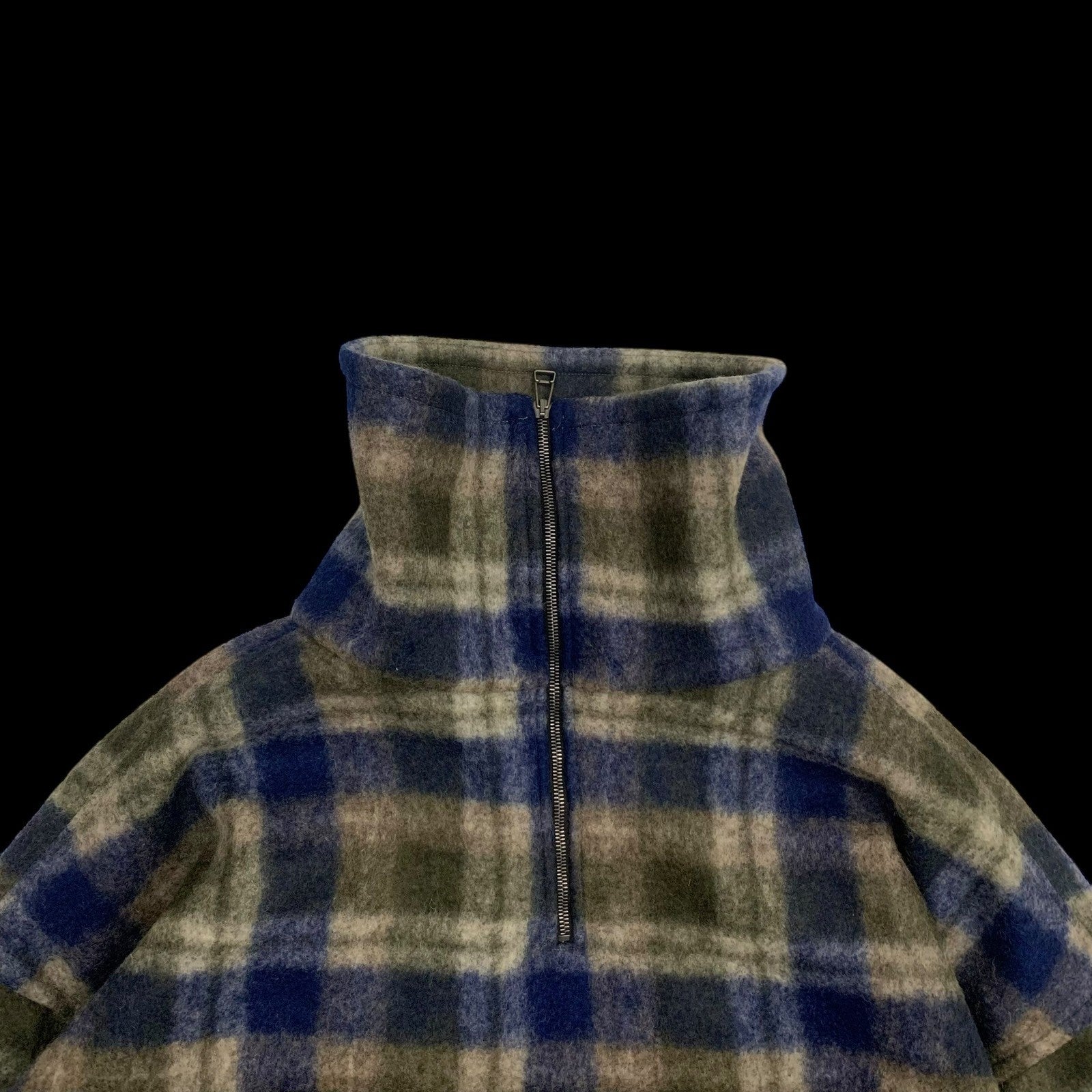 Reese Cooper AW18 Lone Pine High Neck Wool Check Pullover Jacket (Fits L-XL)