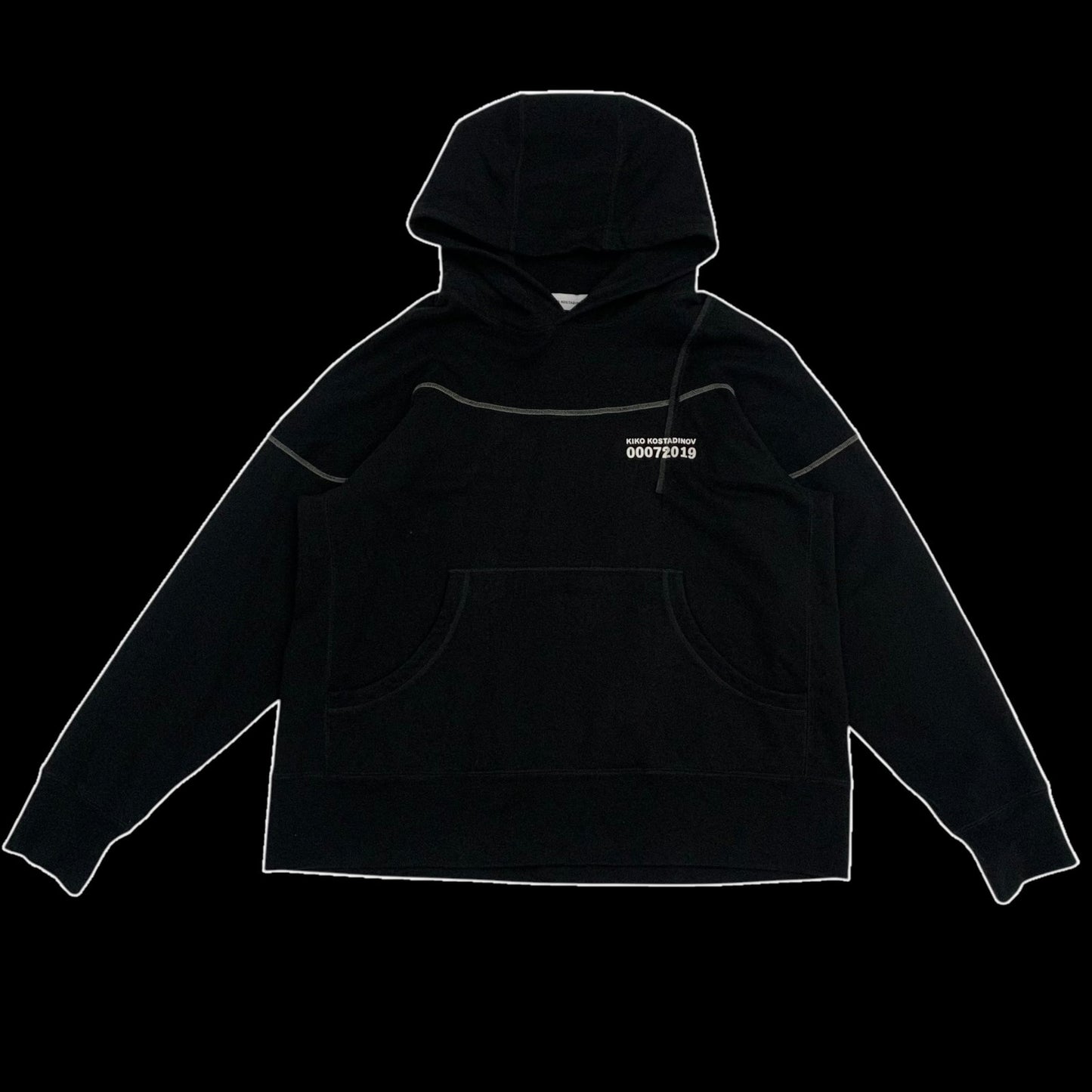 Kiko Kostadinov ‘Midnight Stripes’ Heavy Hoodie Black (Fits L-XXL)