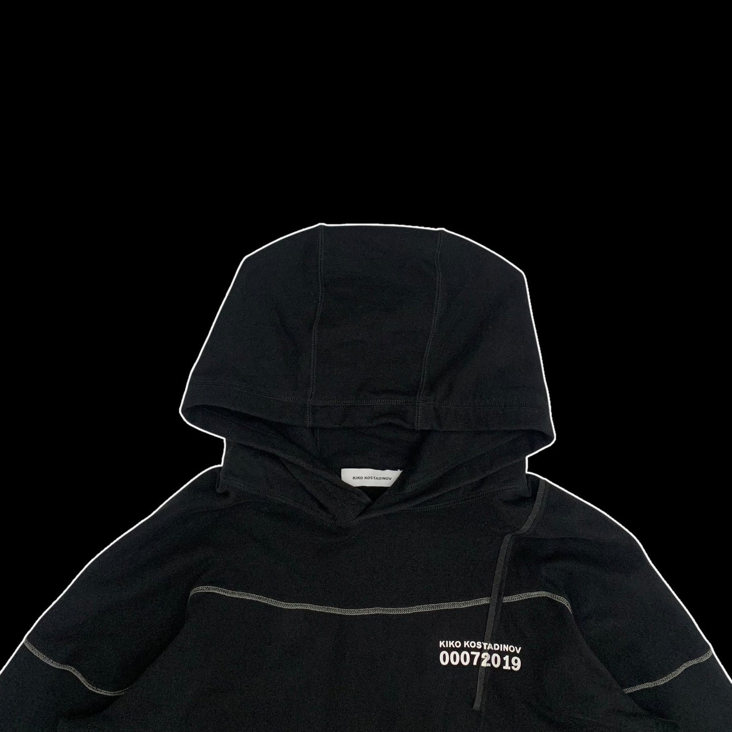 Kiko Kostadinov ‘Midnight Stripes’ Heavy Hoodie Black (Fits L-XXL)