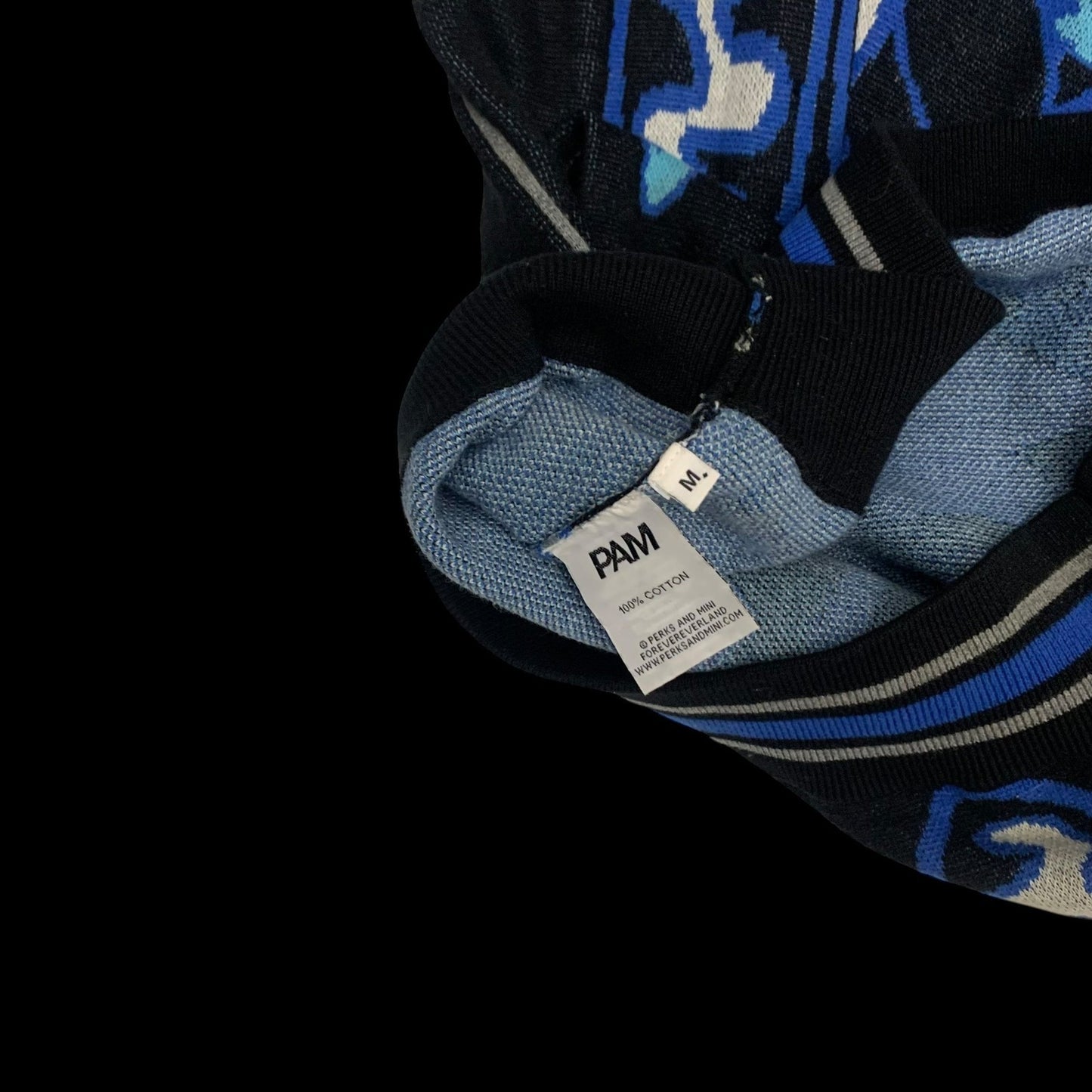 P.A.M. Perks and Mini Graphic Knit Sweatshirt Blue (Size M)