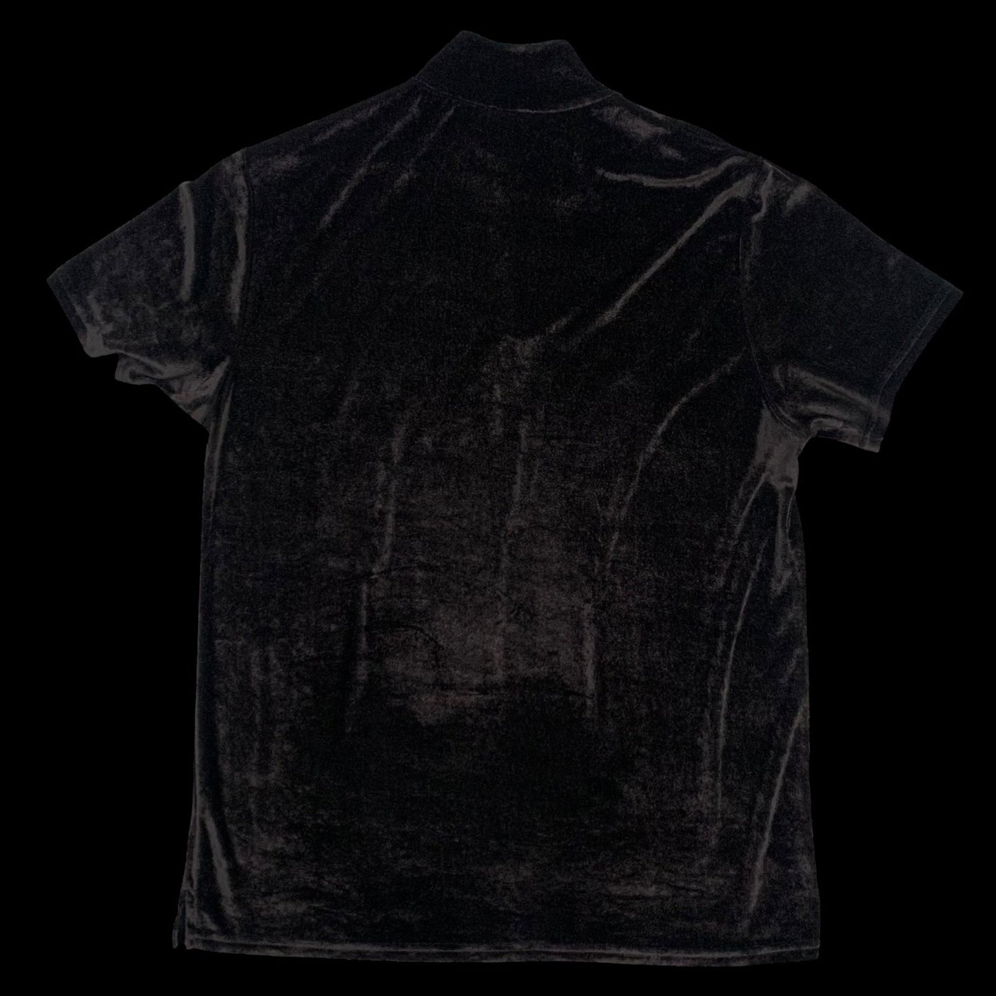 Dior by Kim Jones AW19 Half Zip Velvet T-Shirt Black (Fits L-XL)