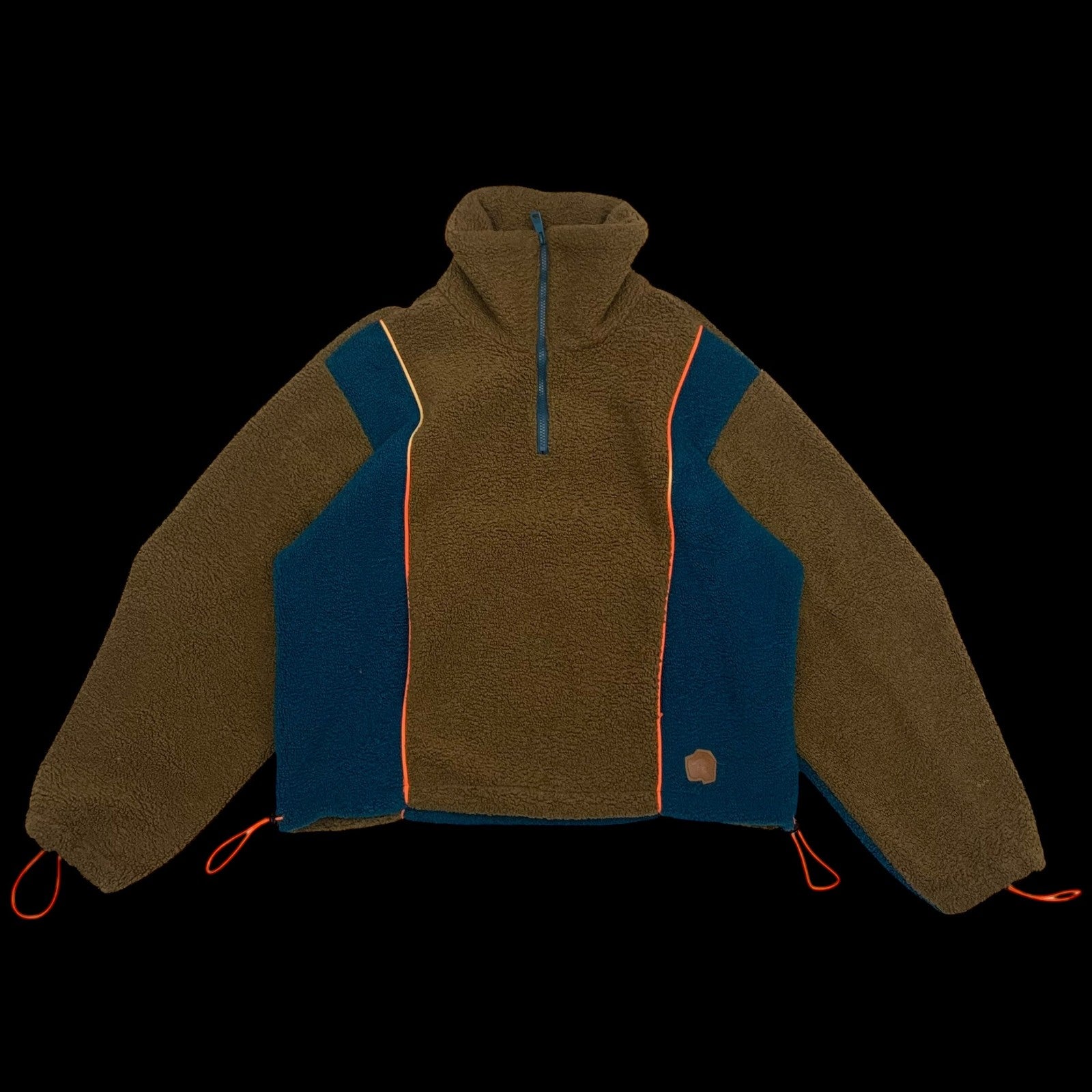 Ader Error Victo Fleece Jacket Brown / Blue (Fits L-XL)