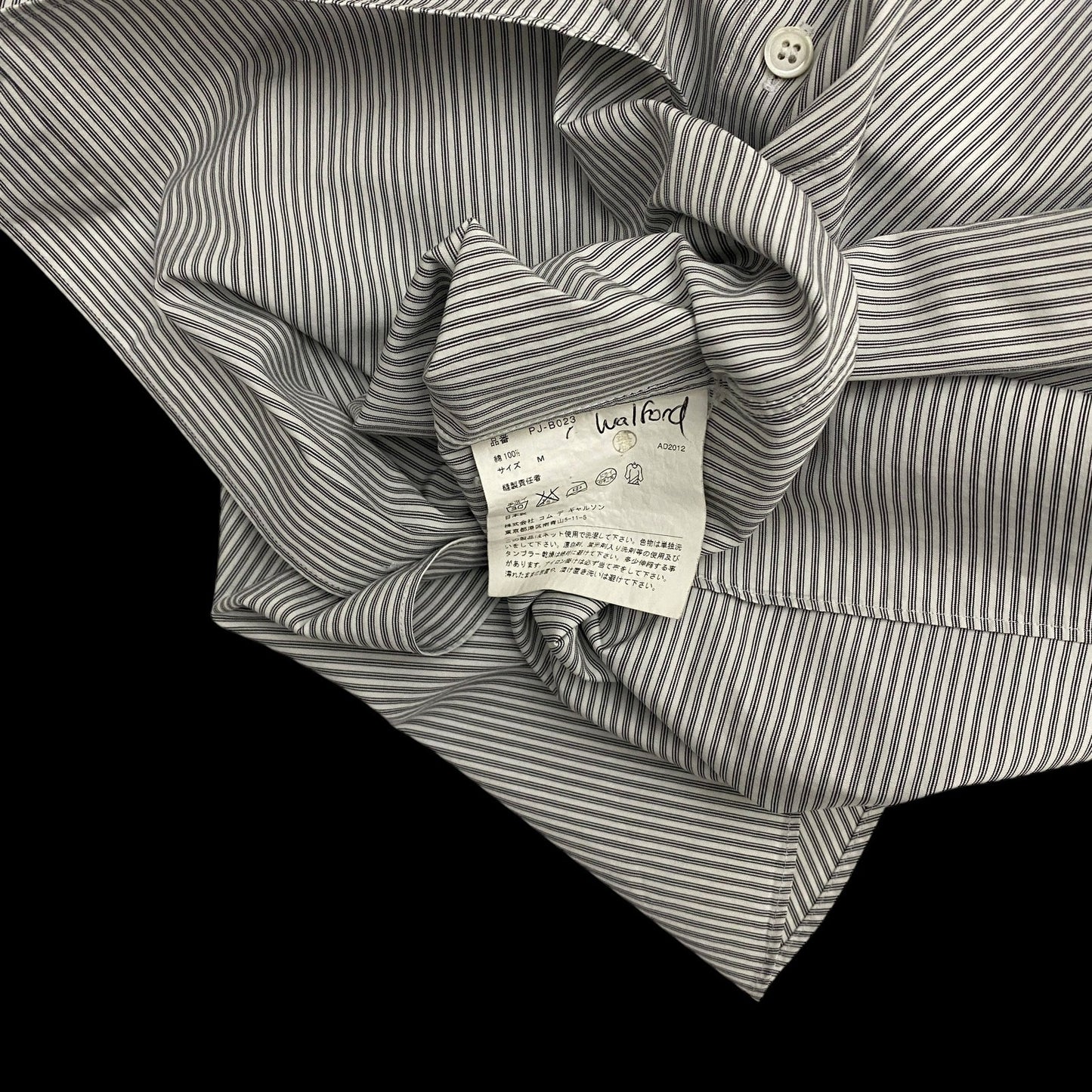 Comme des Garçons (CDG) Homme Plus AW12 Neck Tie Striped Button-Up Shirt