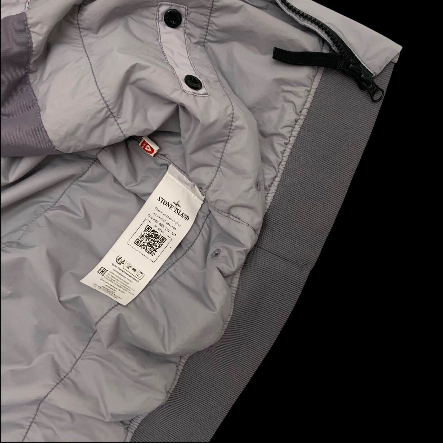 Stone Island Garment-Dyed Skin Touch Nylon Bomber Jacket Grey (Fits S-M)