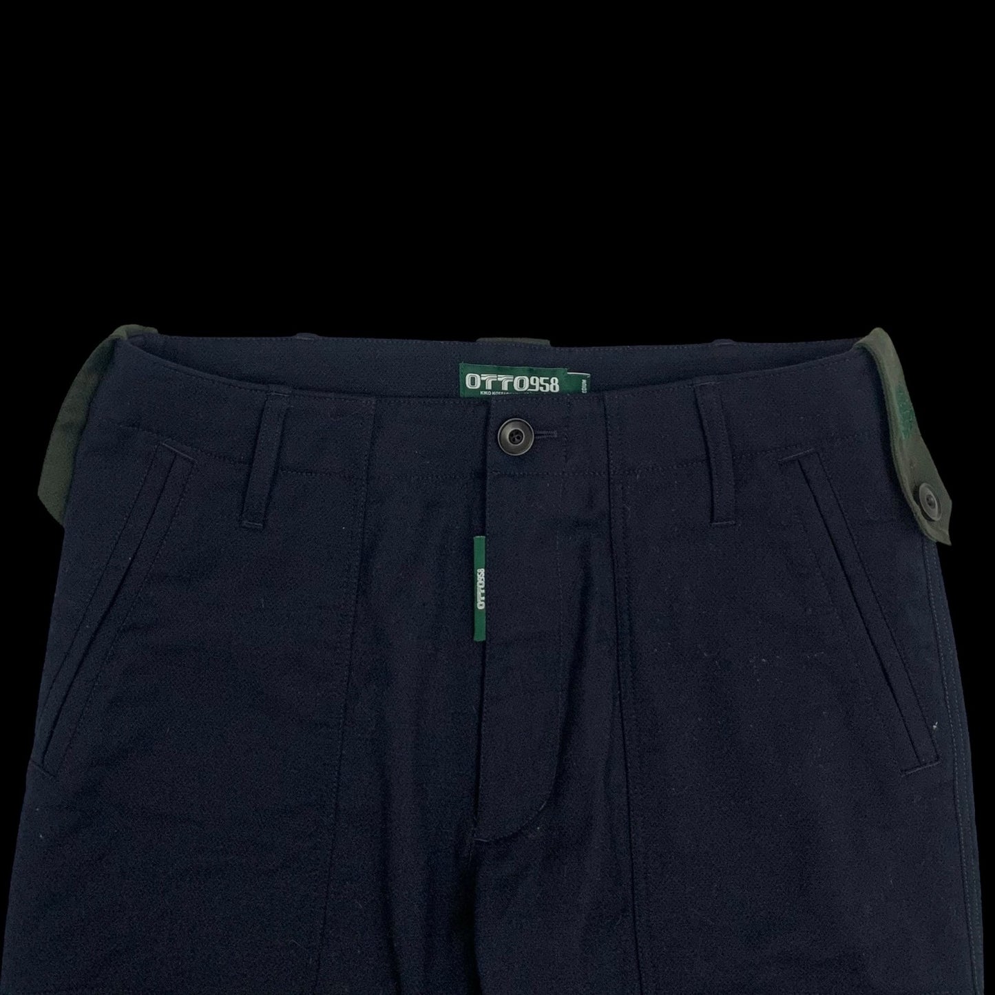 Kiko Kostadinov Otto 958 Booth Wool Trousers Navy (Size M)