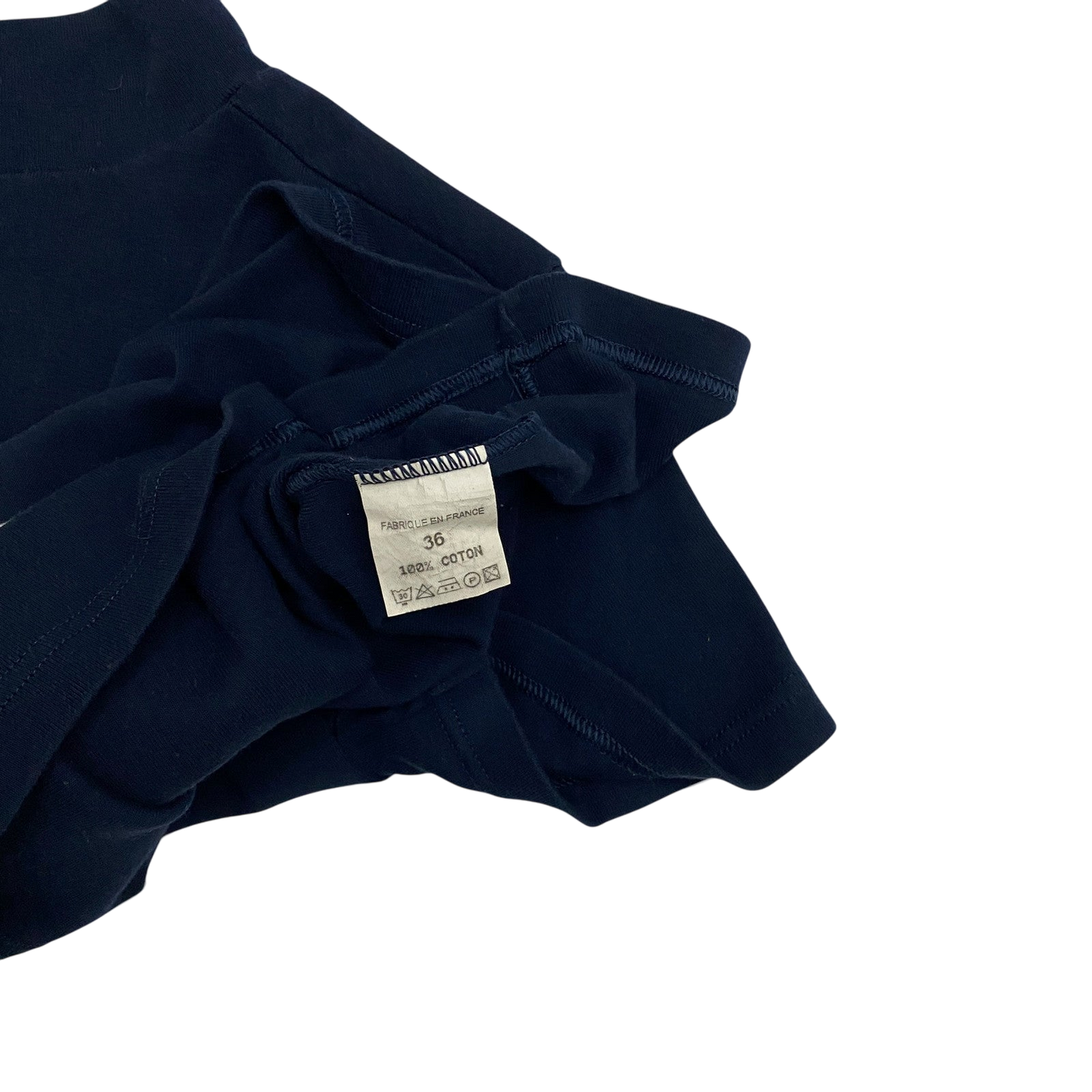 Jacquemus Two Tone Turtle Neck Crop Top Navy/White (Fits S-M Womens)