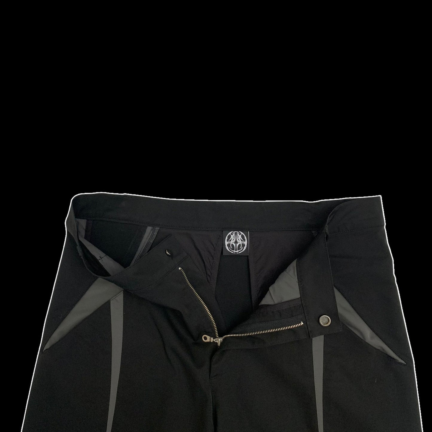 Moth Studios Panelled Nylon Pants Black / Grey (Size L)