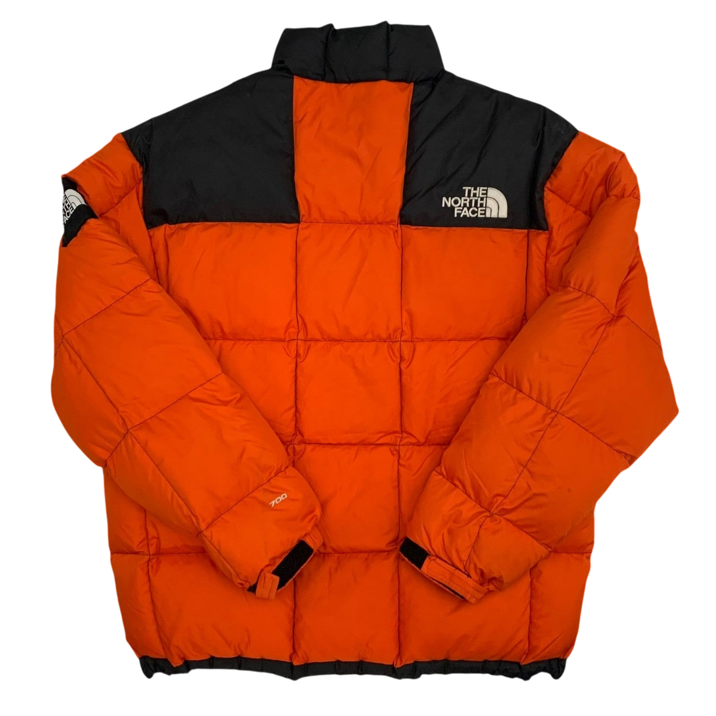 The North Face Nuptse 700 Down Puffer Jacket Orange/Black (Size L-XL)