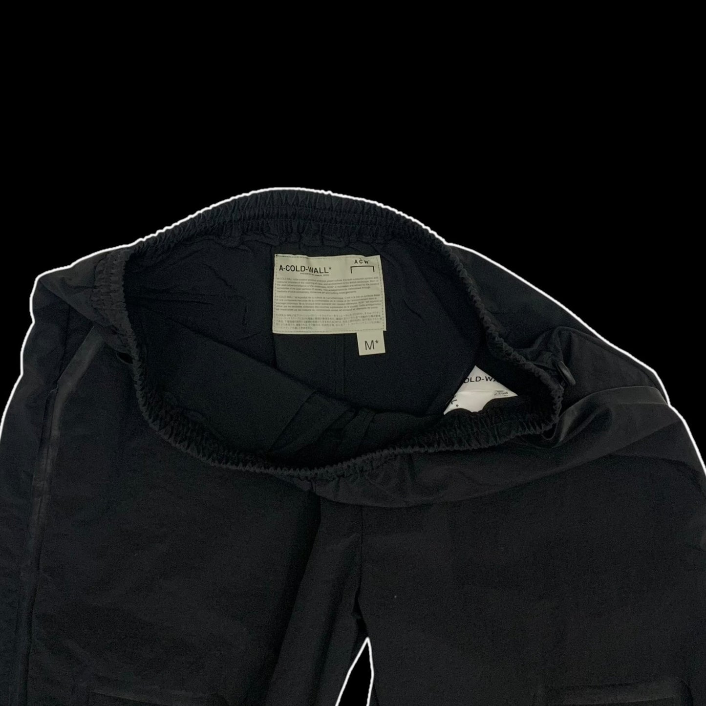 A-Cold-Wall Bracket Taped Track Pants Black (Size M)