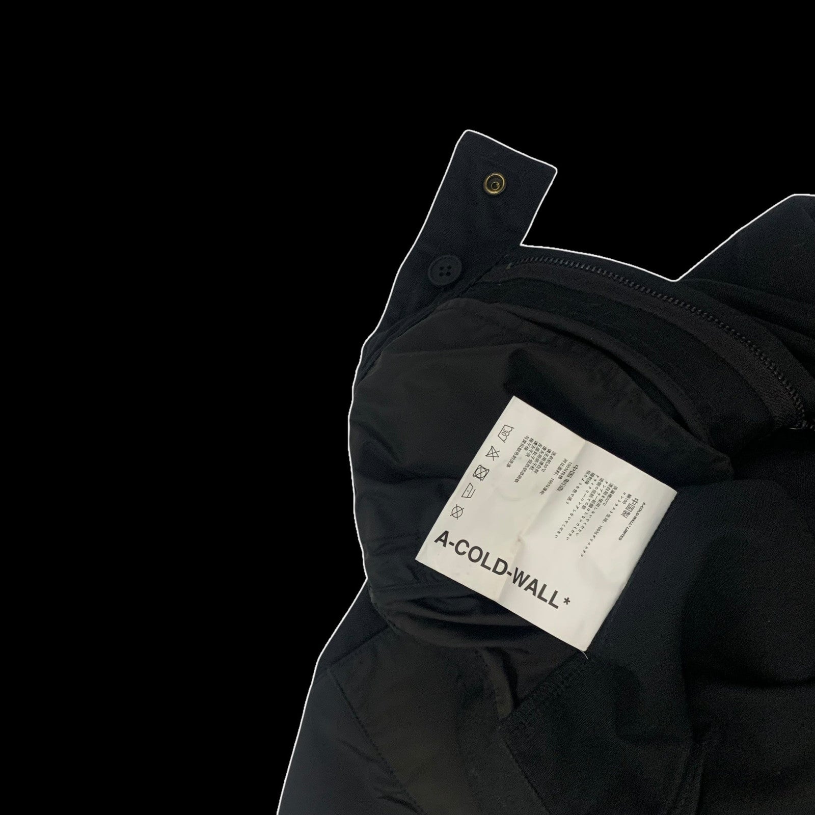 A-Cold-Wall Black Strata Cargo Shorts Black (Size M)