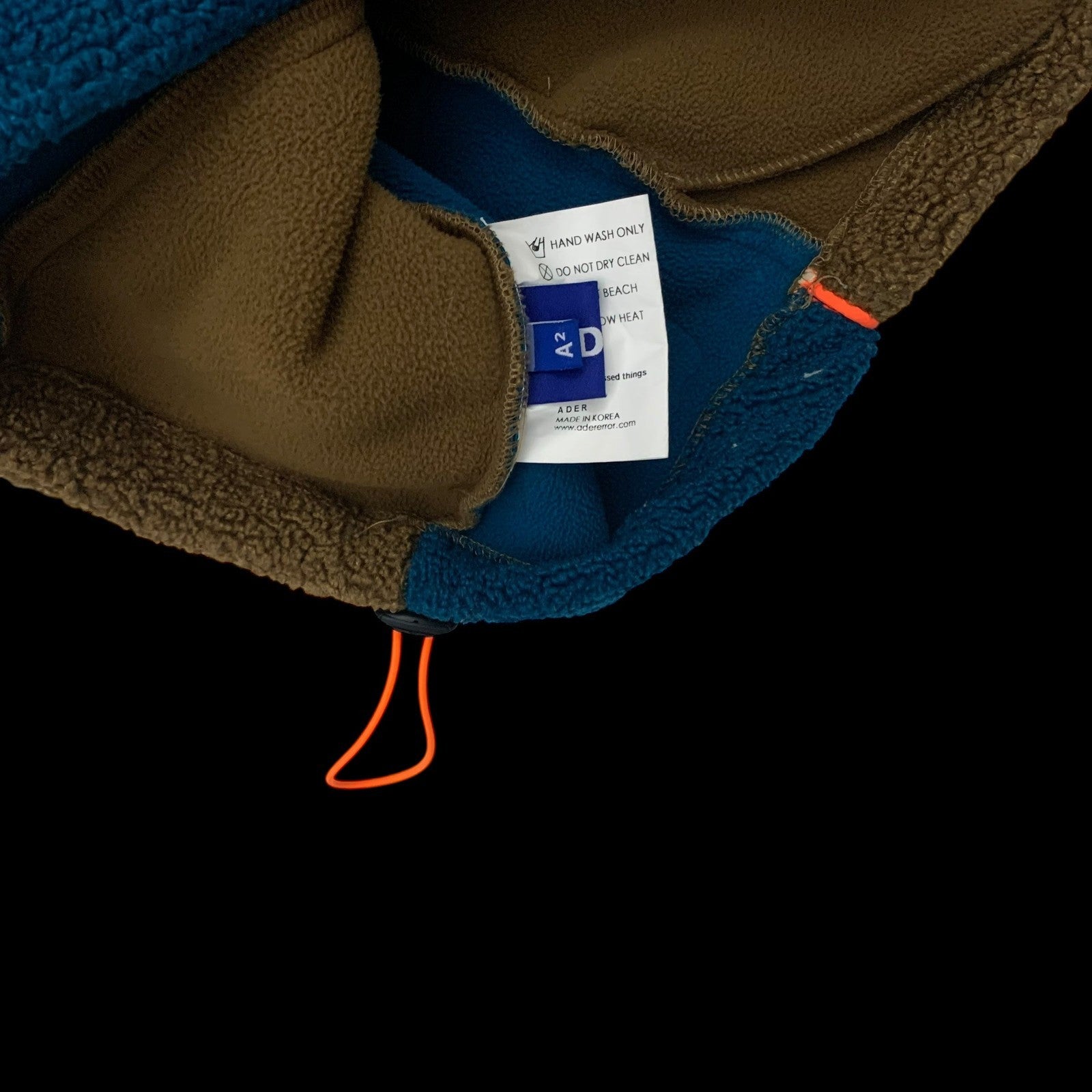 Ader Error Victo Fleece Jacket Brown / Blue (Fits L-XL)