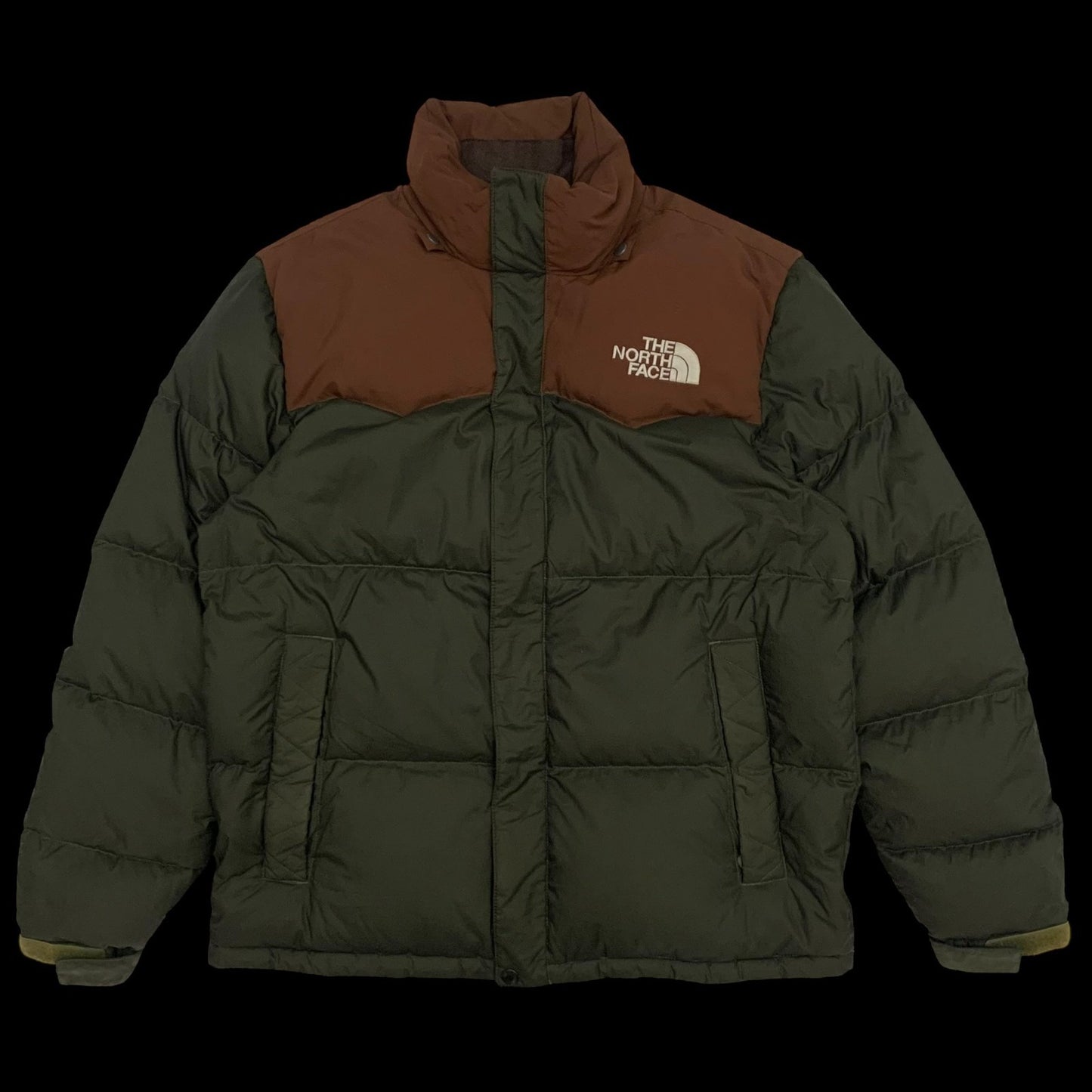 The North Face Nuptse 700 Down Puffer Jacket Khaki/Brown (Size L)