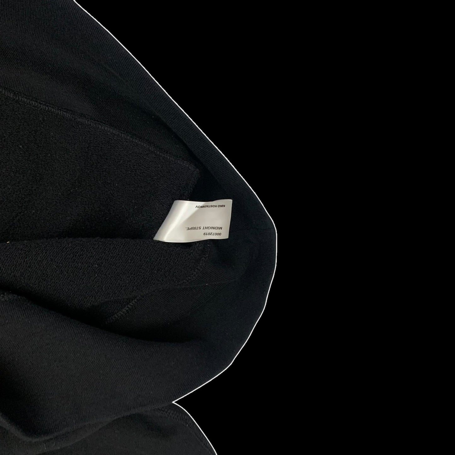 Kiko Kostadinov ‘Midnight Stripes’ Heavy Hoodie Black (Fits L-XXL)