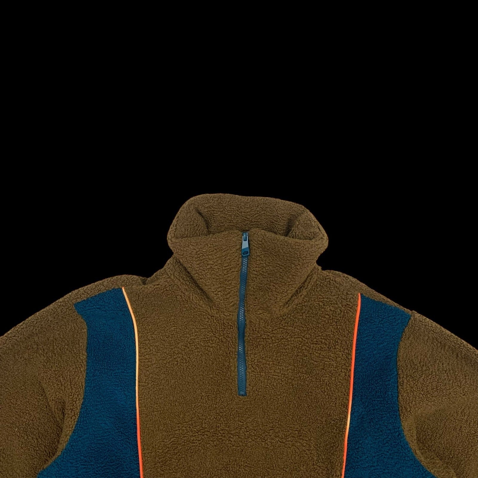 Ader Error Victo Fleece Jacket Brown / Blue (Fits L-XL)