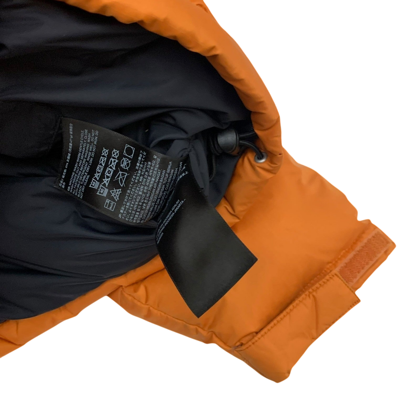 The North Face 1996 Retro Nuptse 700 Down Puffer Jacket Black/Orange (Size L)