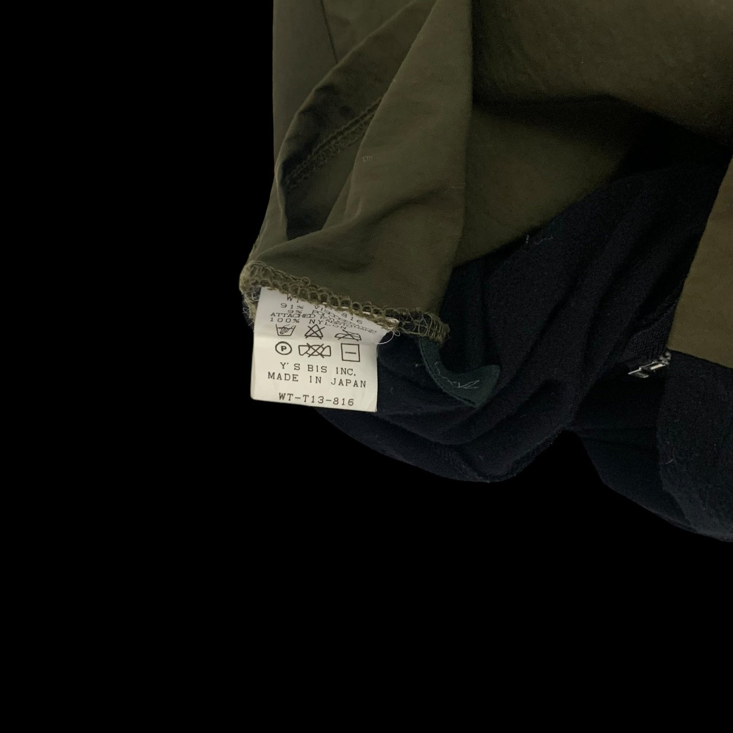 Yohji Yamamoto WXYZ Workshop Panelled Long Sleeve Khaki/Black (Fits M Womens)