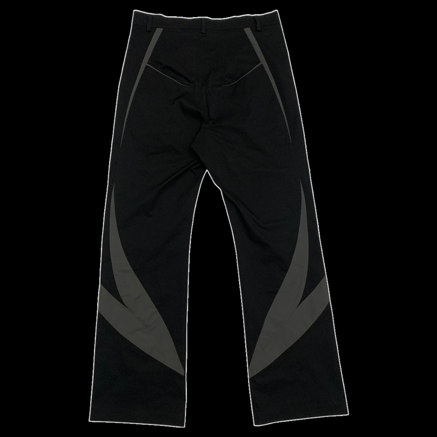 Moth Studios Panelled Nylon Pants Black / Grey (Size L)