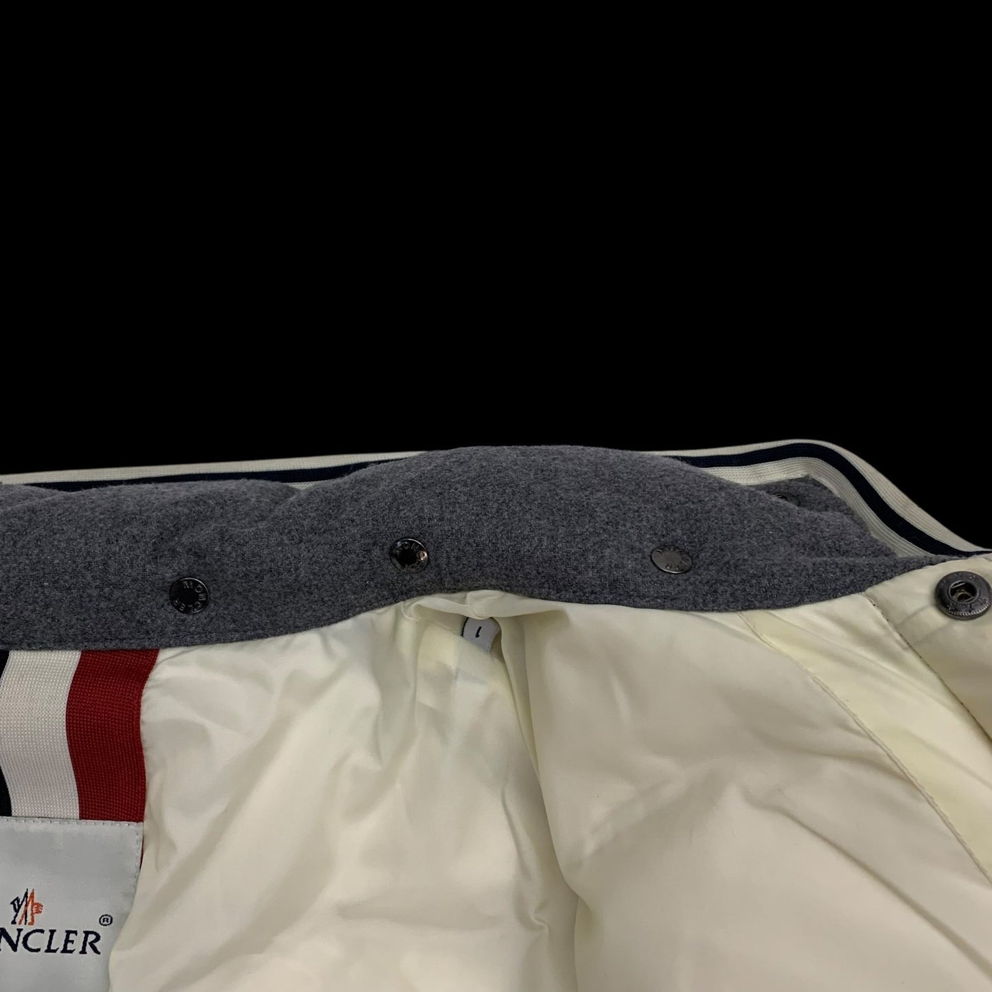 Moncler Vintage Branson Wool Down Jacket Grey (Fits M)