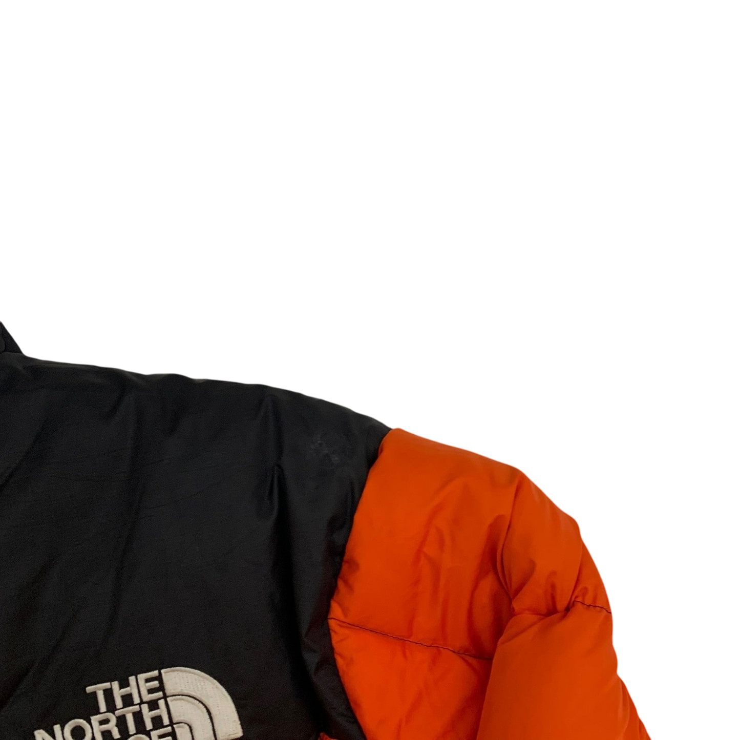 The North Face Nuptse 700 Down Puffer Jacket Orange/Black (Size L-XL)