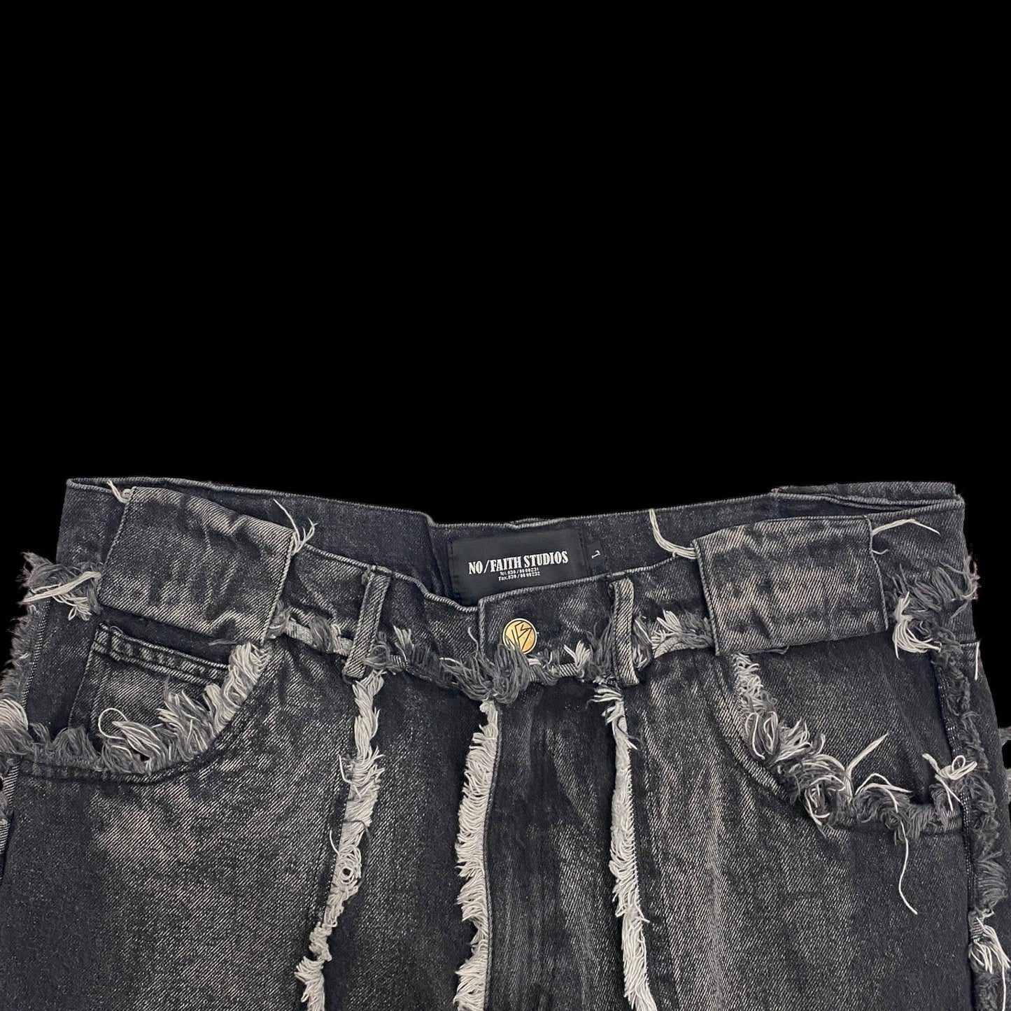 NO/FAITH STUDIOS Flared Jeans Grey (Fits 34")