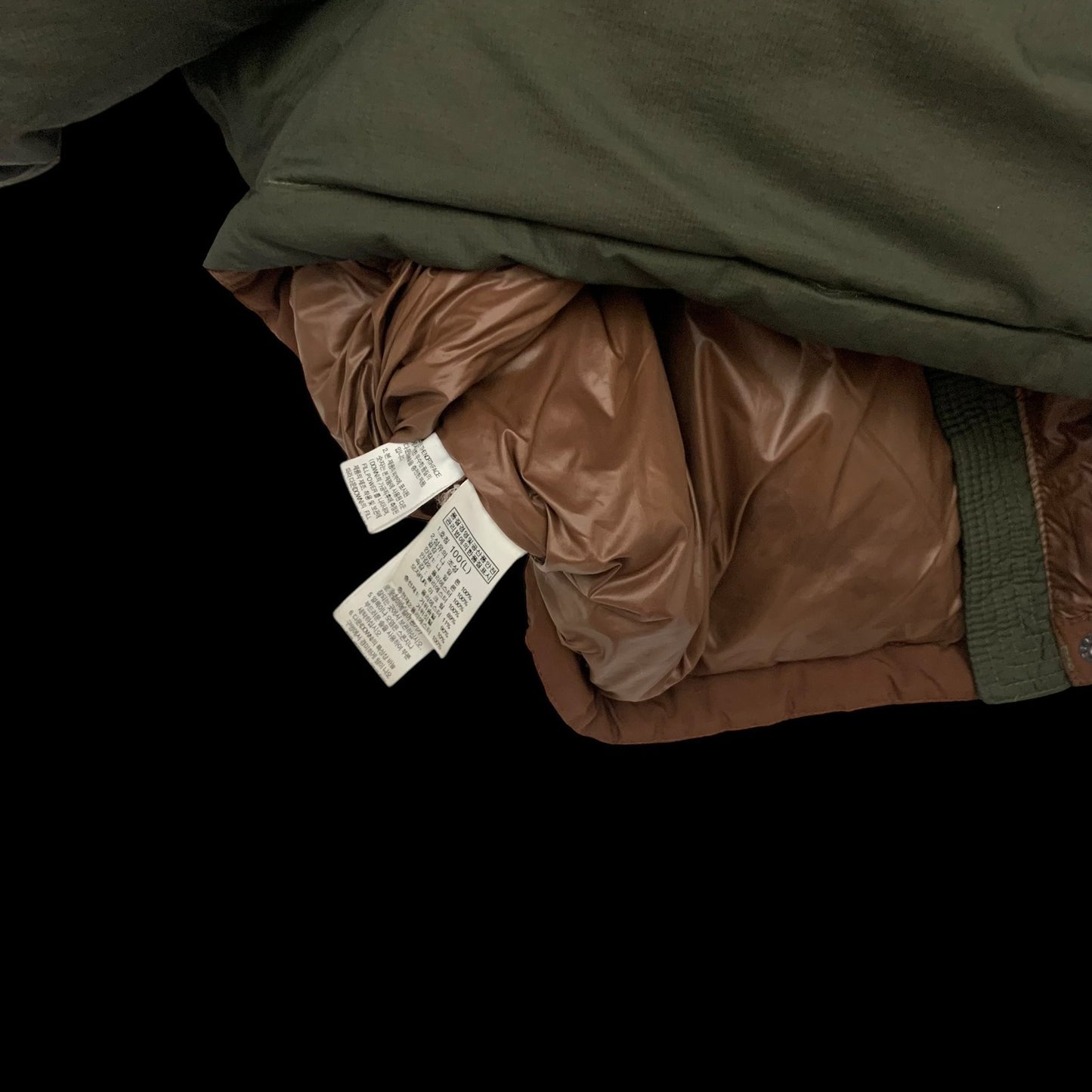 The North Face Nuptse 700 Down Puffer Jacket Khaki/Brown (Size L)