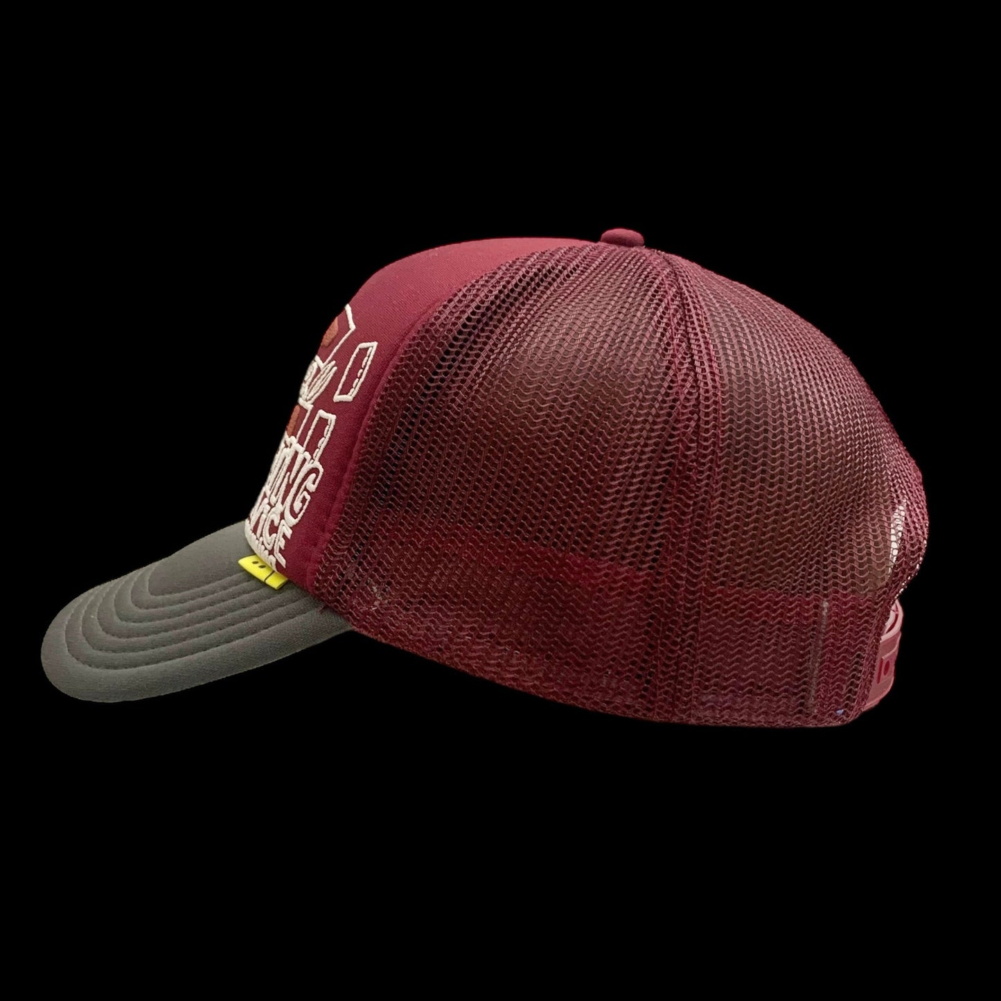 Kapital 'Century Denim Coating Service' Trucker Cap Burgundy/Grey