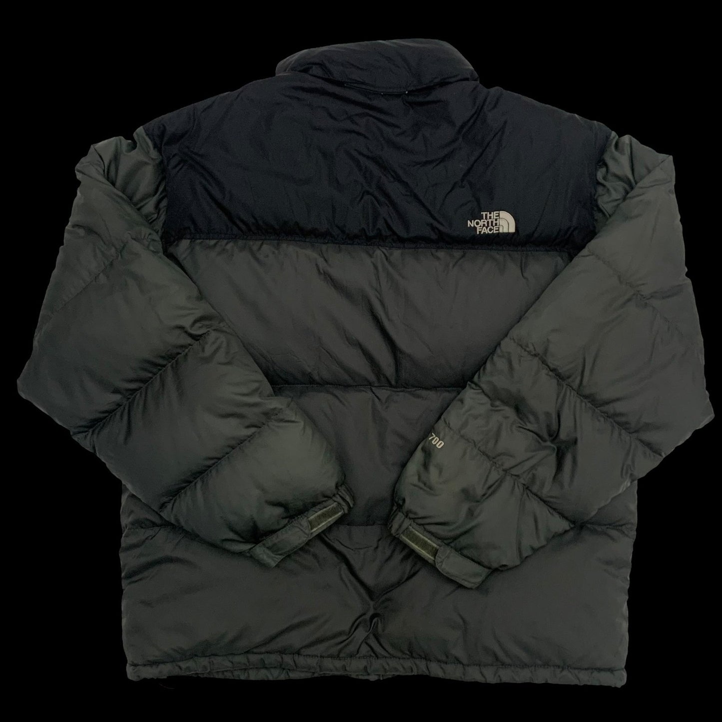 The North Face Nuptse 700 Down Puffer Jacket Grey/Black (Size L)