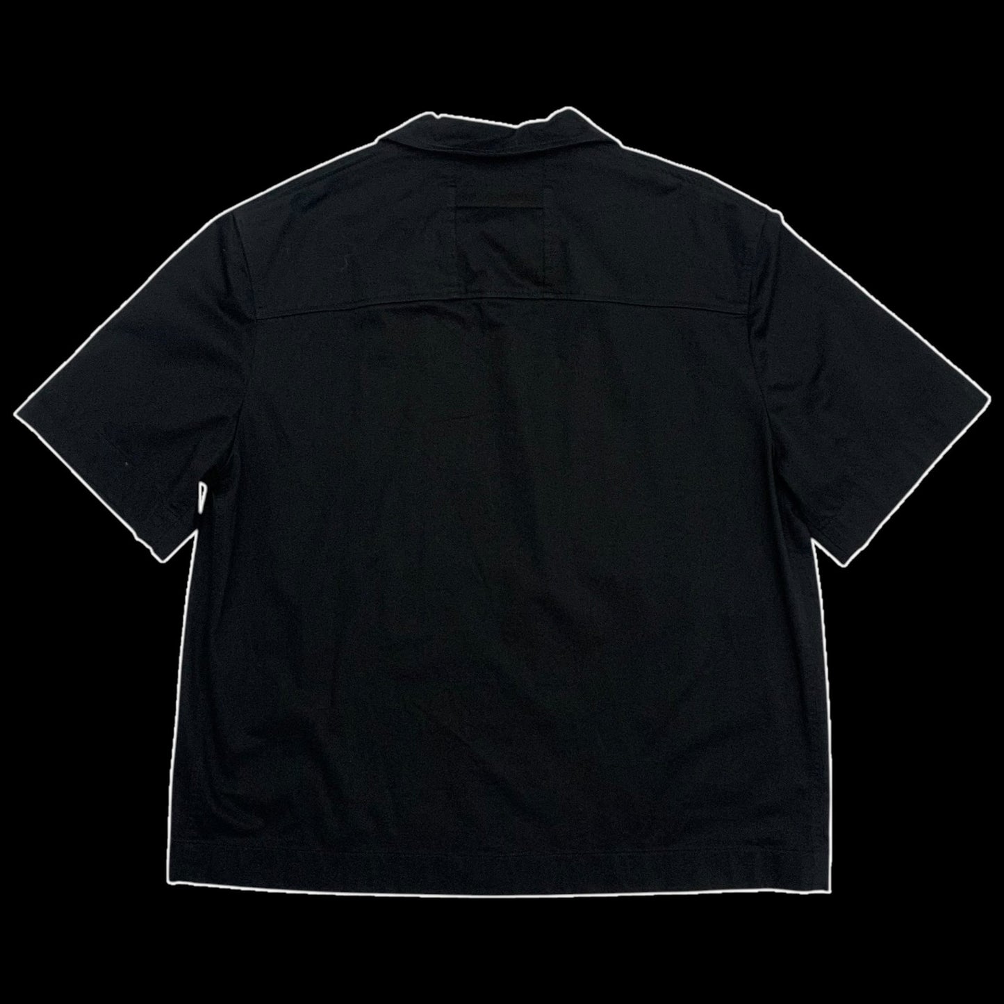 1017 ALYX 9SM Phantom Logo Short Sleeve Zip Shirt Black (Fits L-XL)