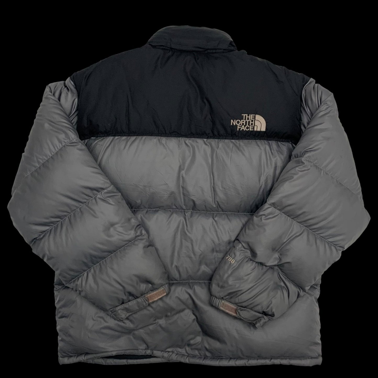 The North Face Nuptse 700 Down Puffer Jacket Grey/Black (Size L)