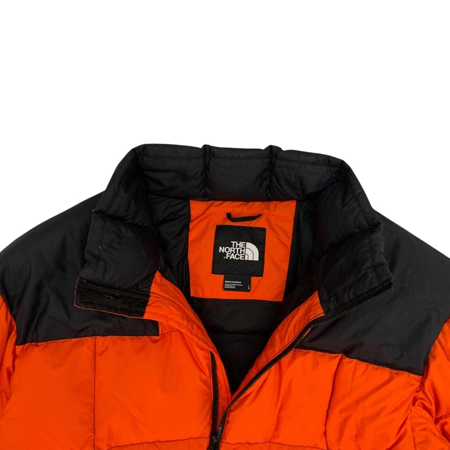 The North Face Nuptse 700 Down Puffer Jacket Orange/Black (Size L-XL)