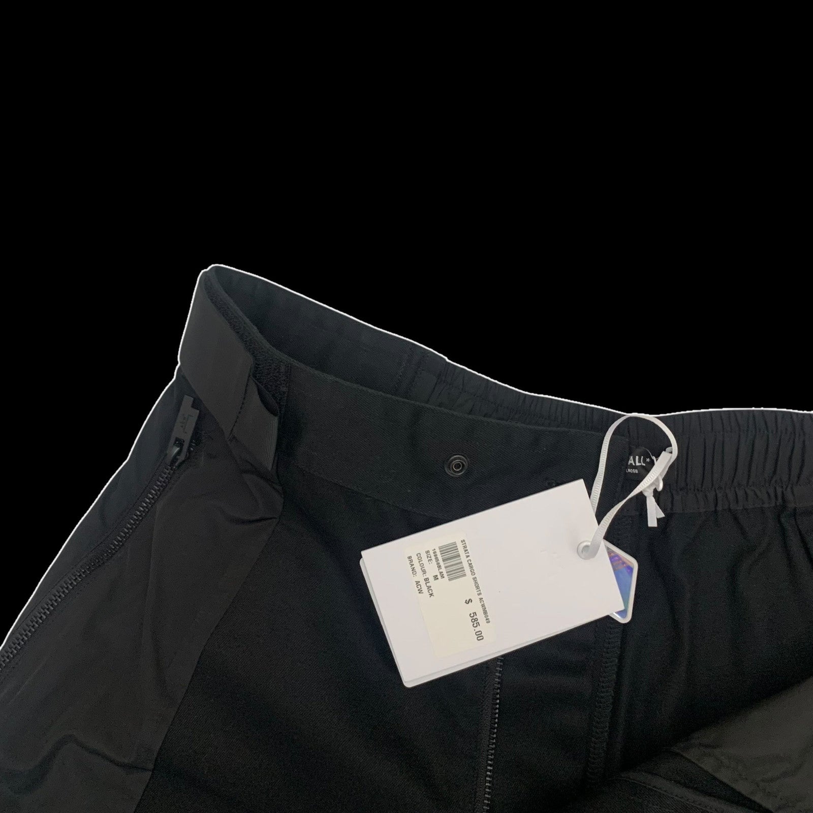 A-Cold-Wall Black Strata Cargo Shorts Black (Size M)