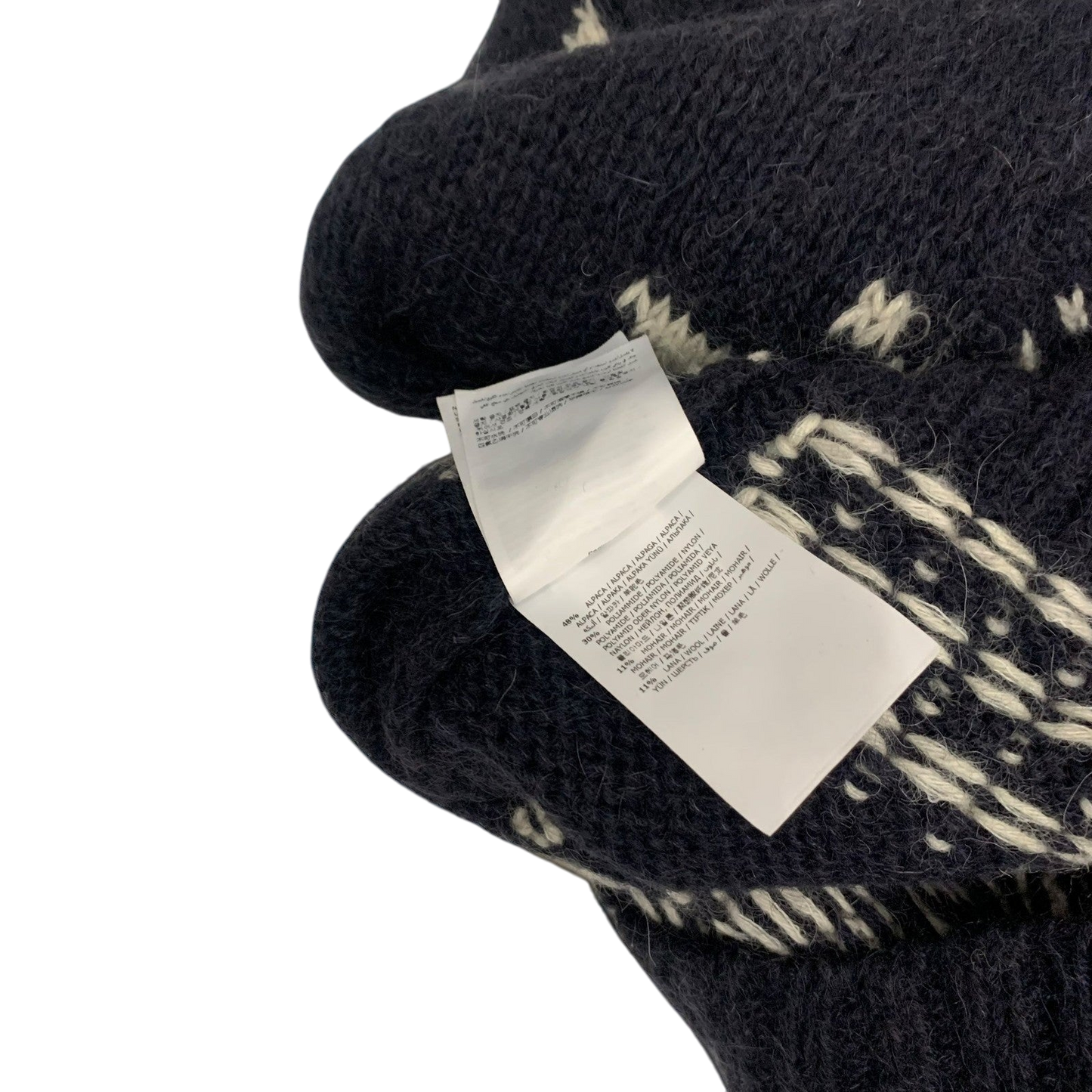 Moncler Vintage Graphic Wool Knit Sweatshirt Navy (Size M womens)